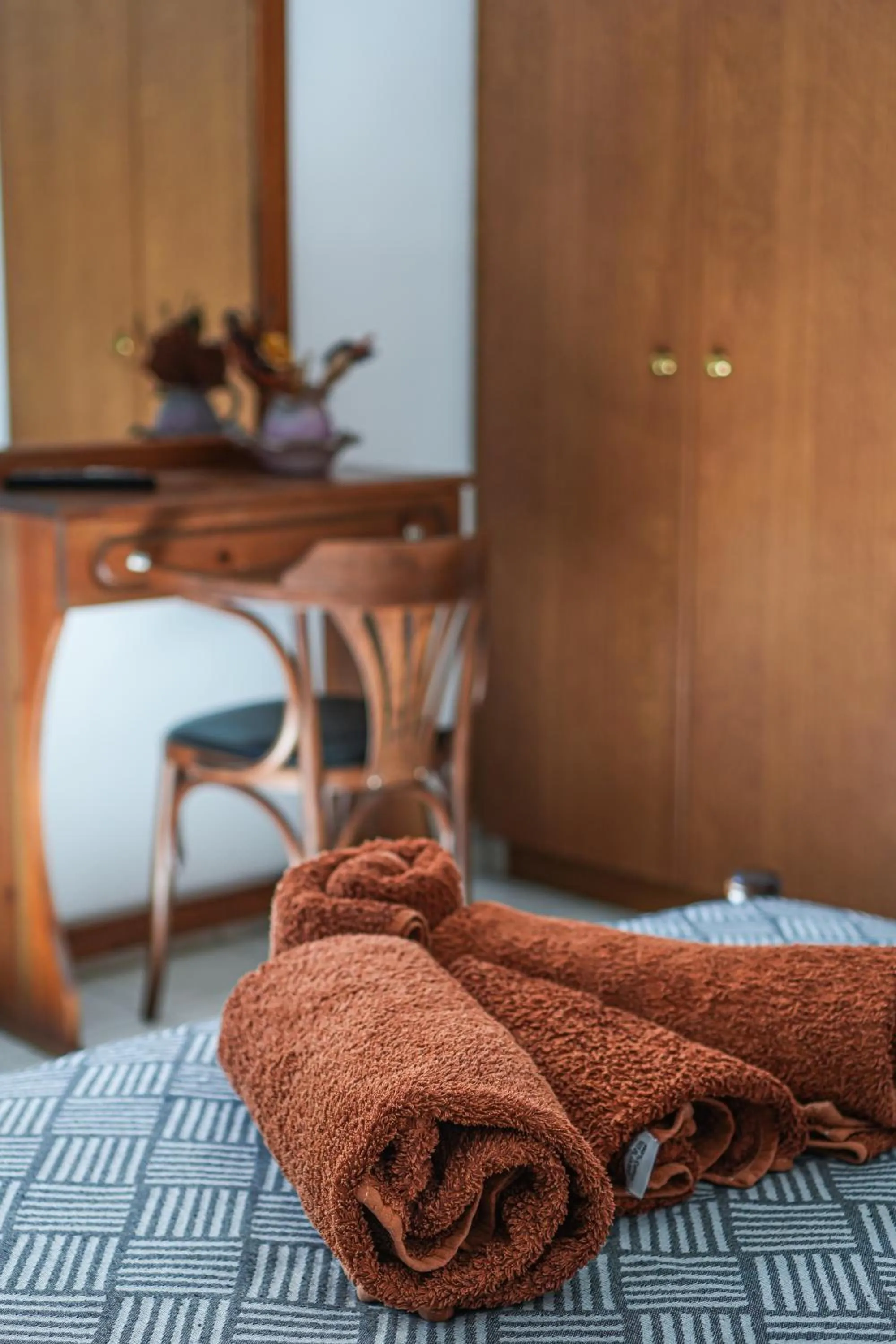 Bed in Hotel Hagiati