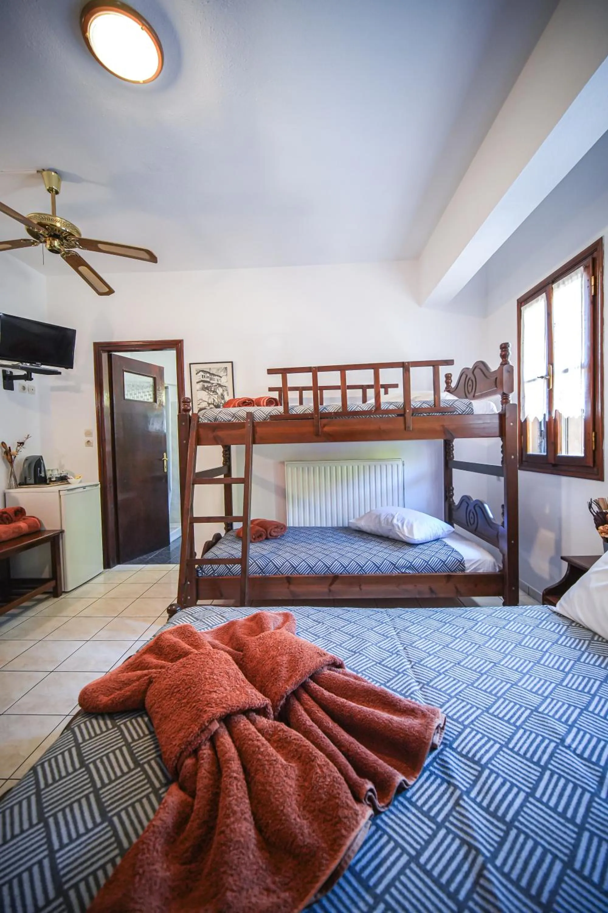 Bed in Hotel Hagiati