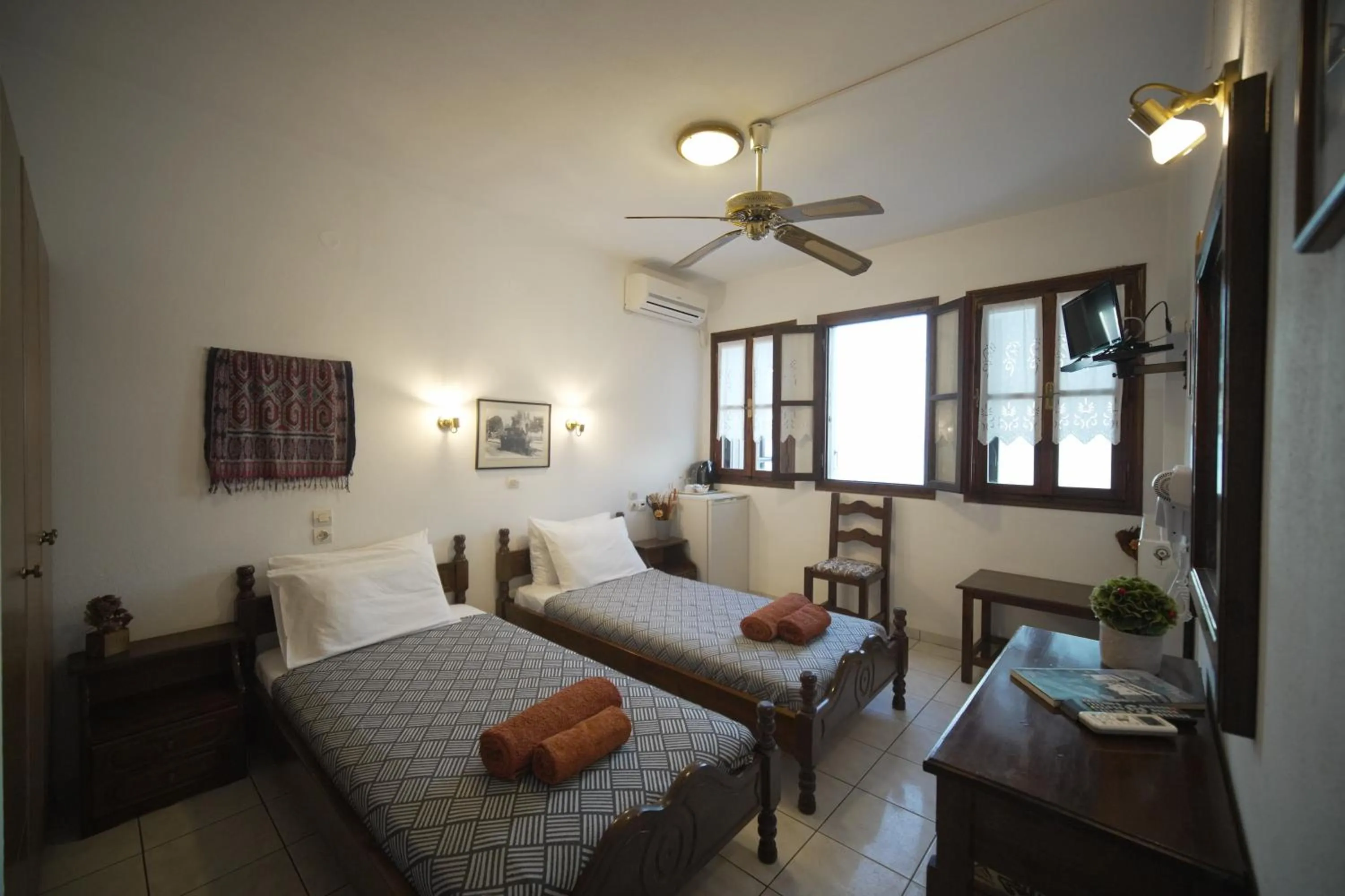 Bed in Hotel Hagiati