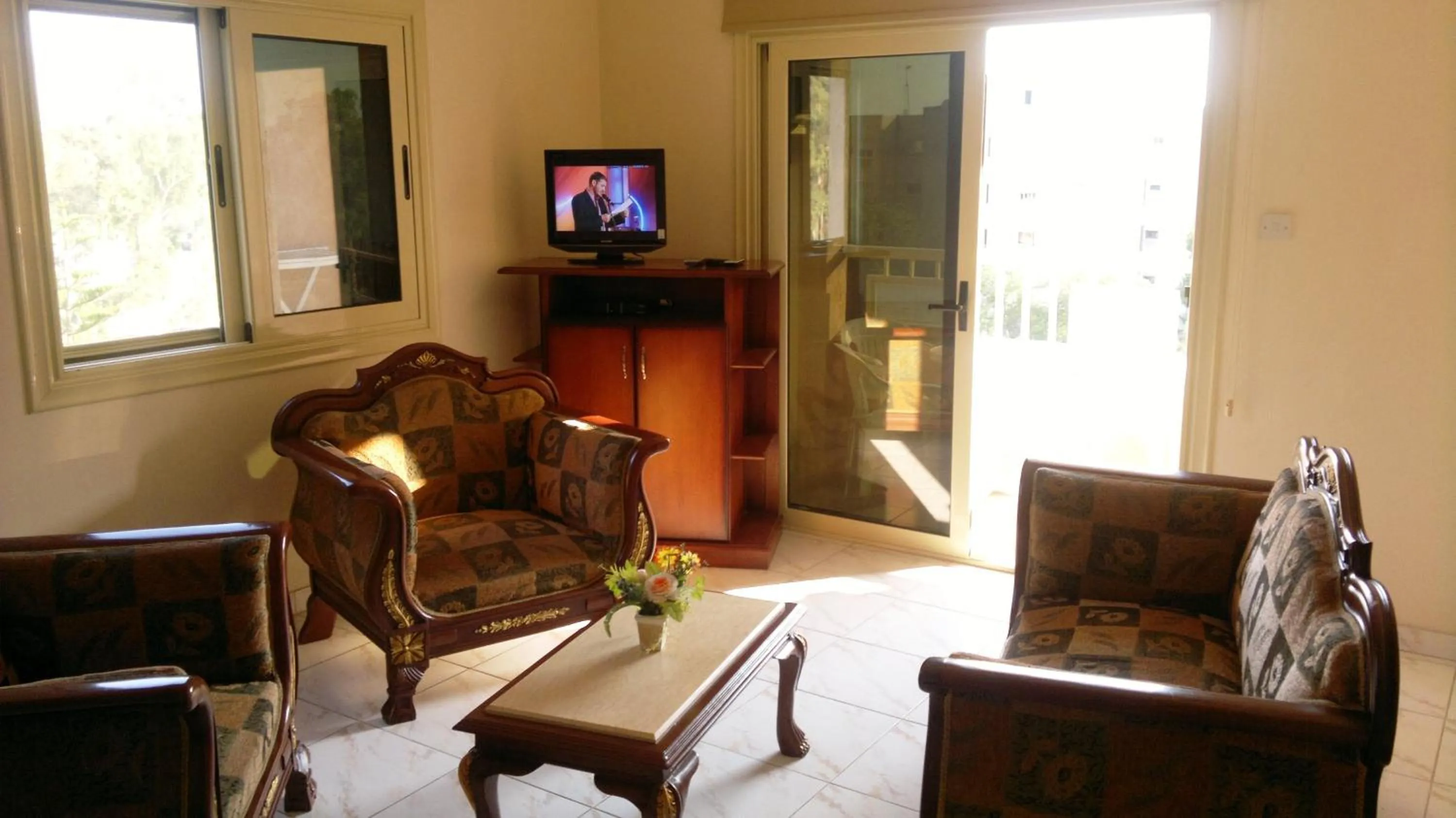 Living room in Chrysanthos Boutique Apartments