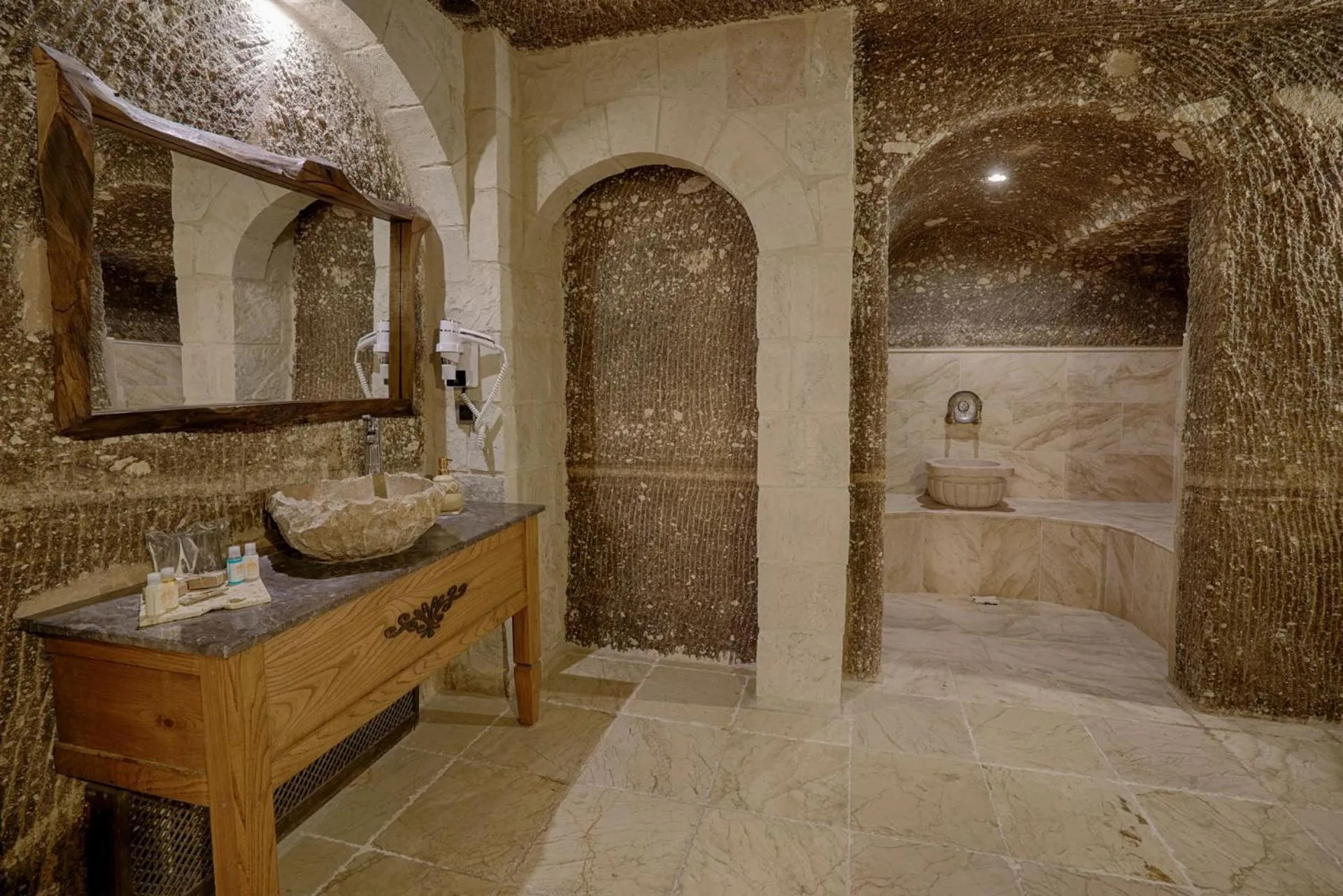 Bathroom in Hera Cave Suites