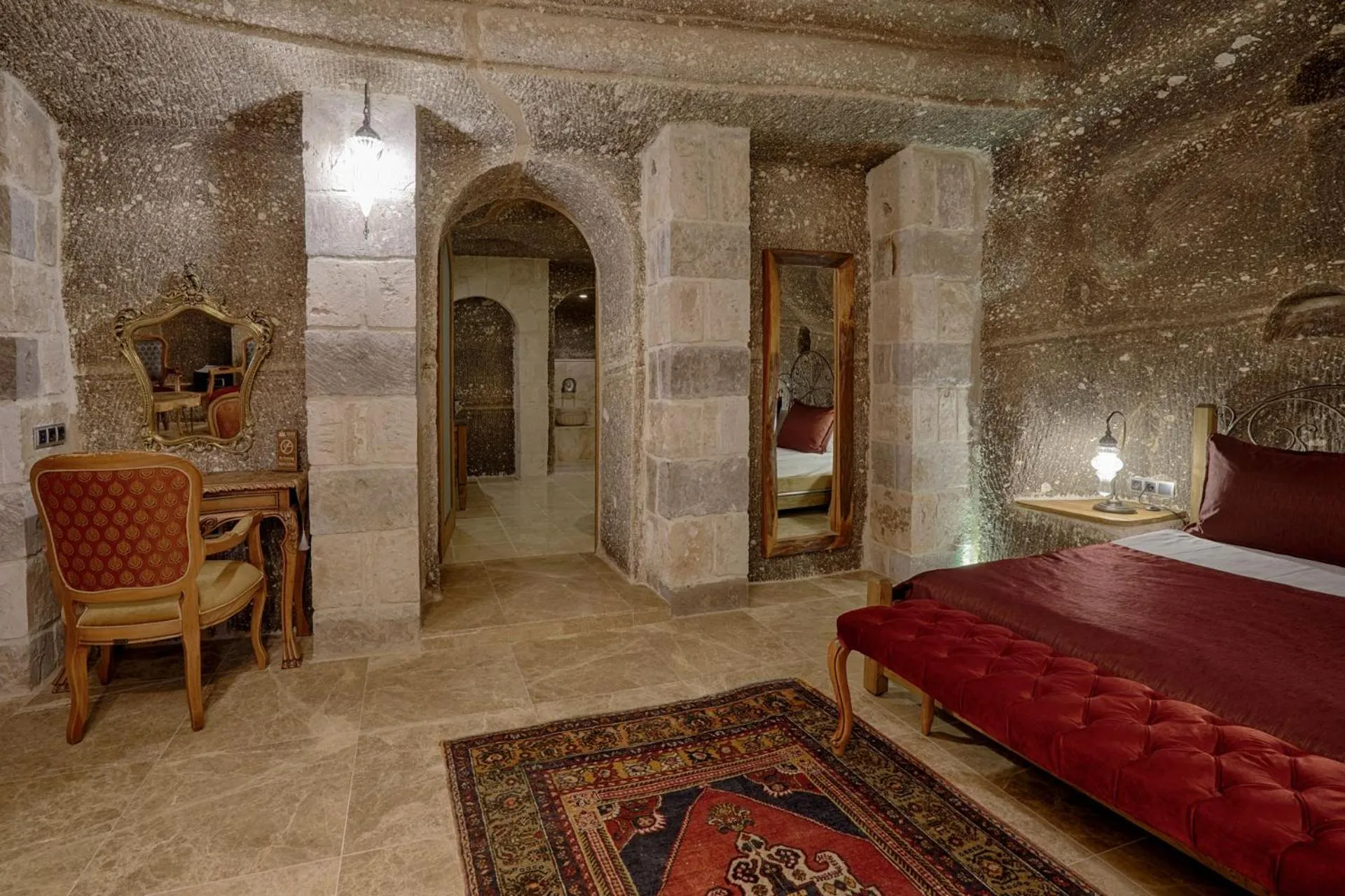 Bedroom, Bed in Hera Cave Suites