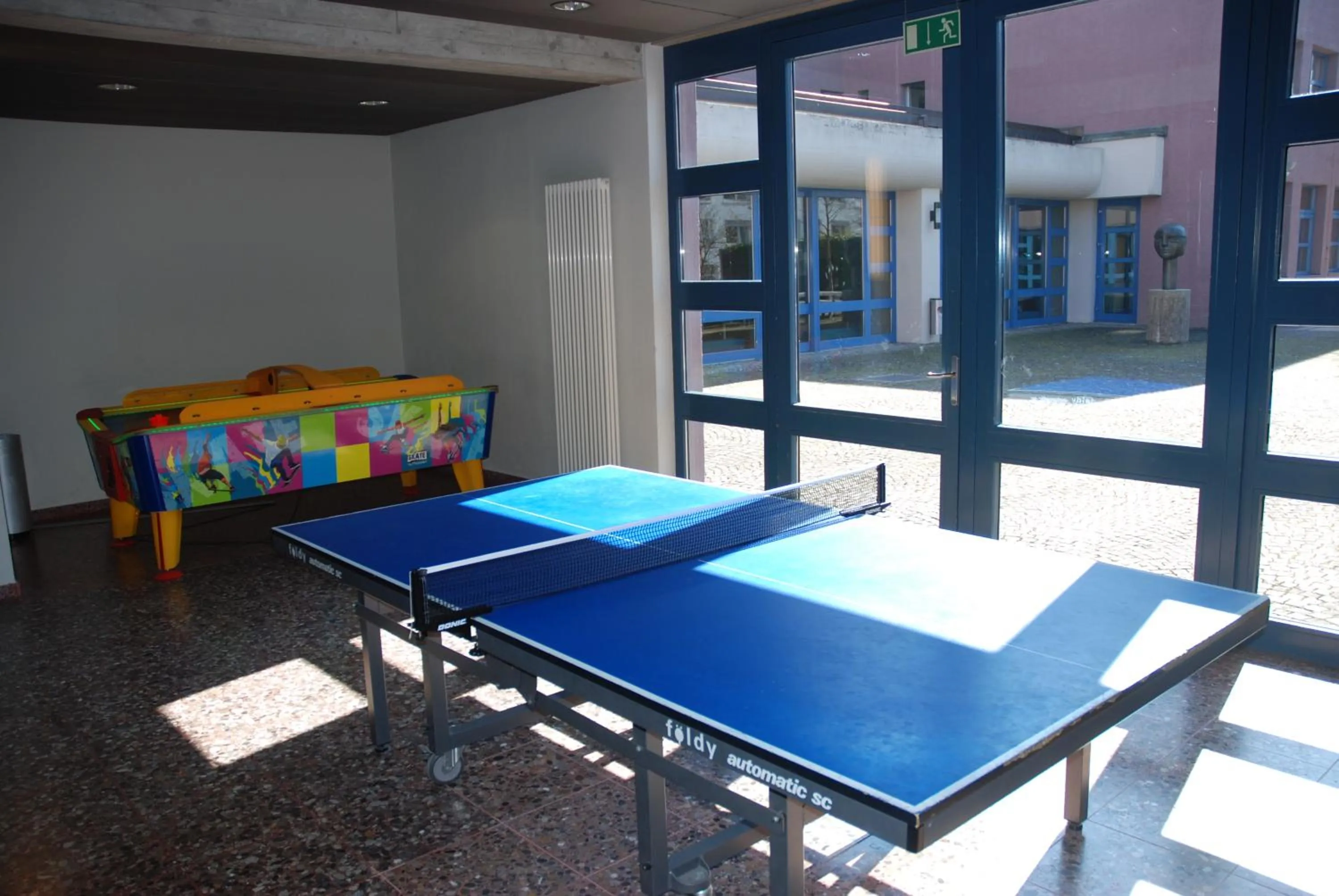Table tennis in Zurich Youth Hostel