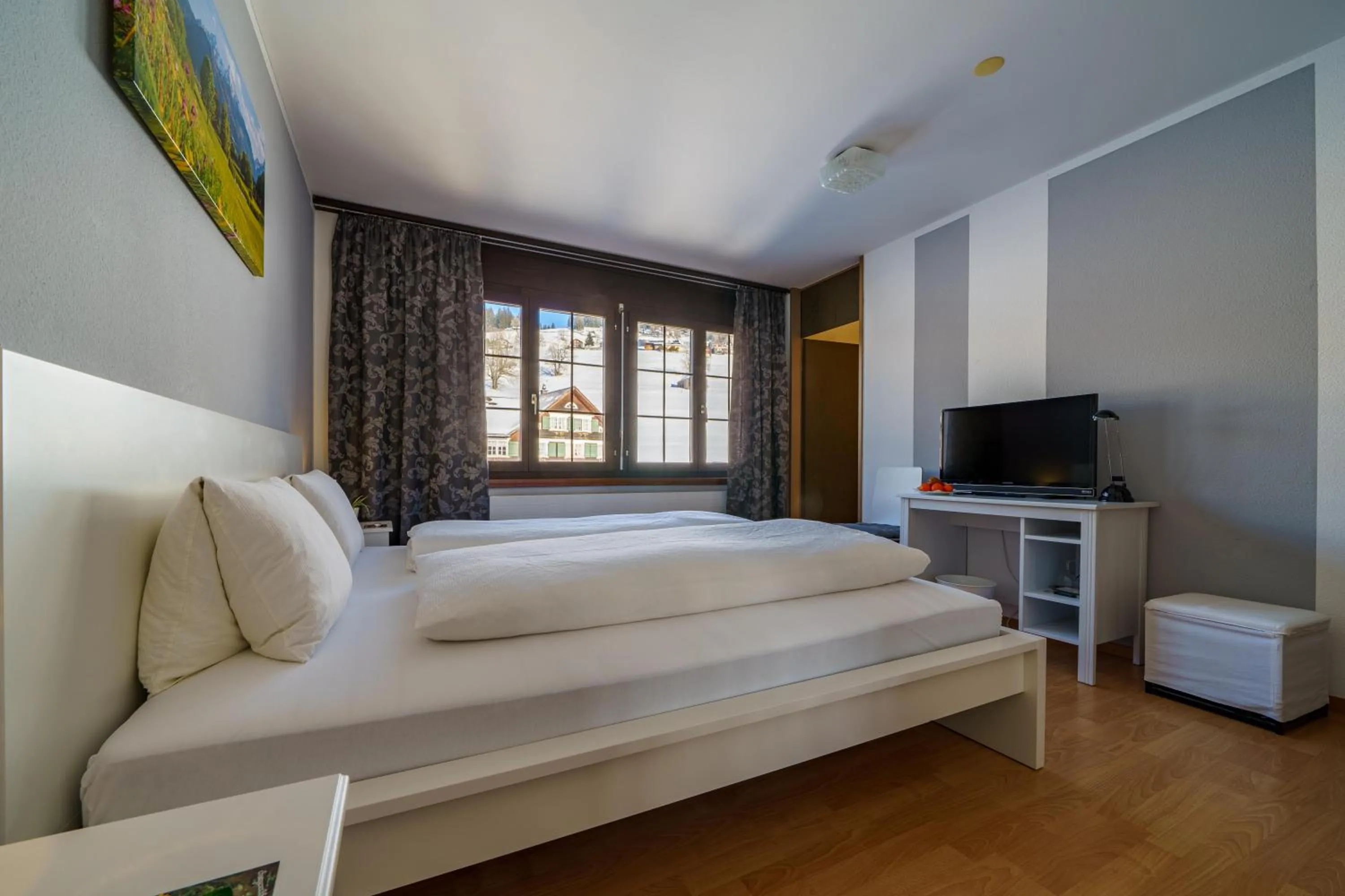 Bed in Hotel Toggenburg