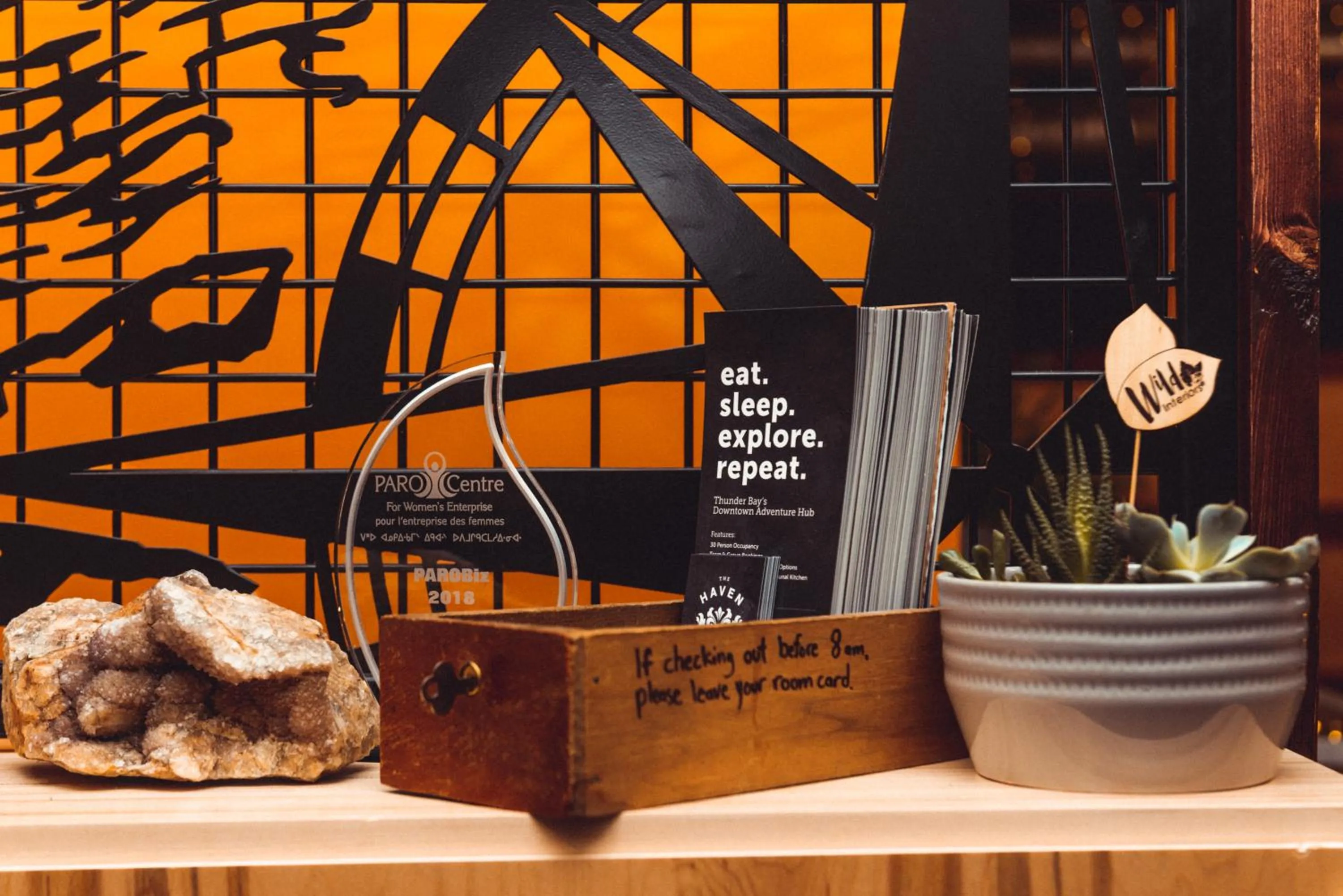 Decorative detail in The Haven Hostel