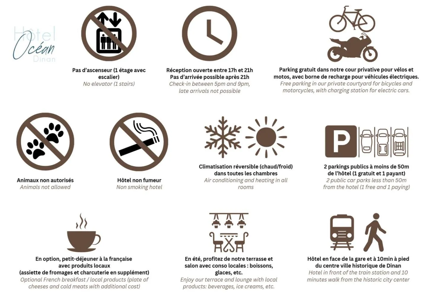 Lobby or reception in Hôtel Océan Dinan