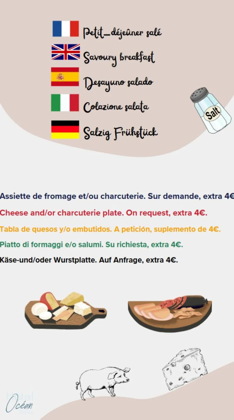 Breakfast in Hôtel Océan Dinan