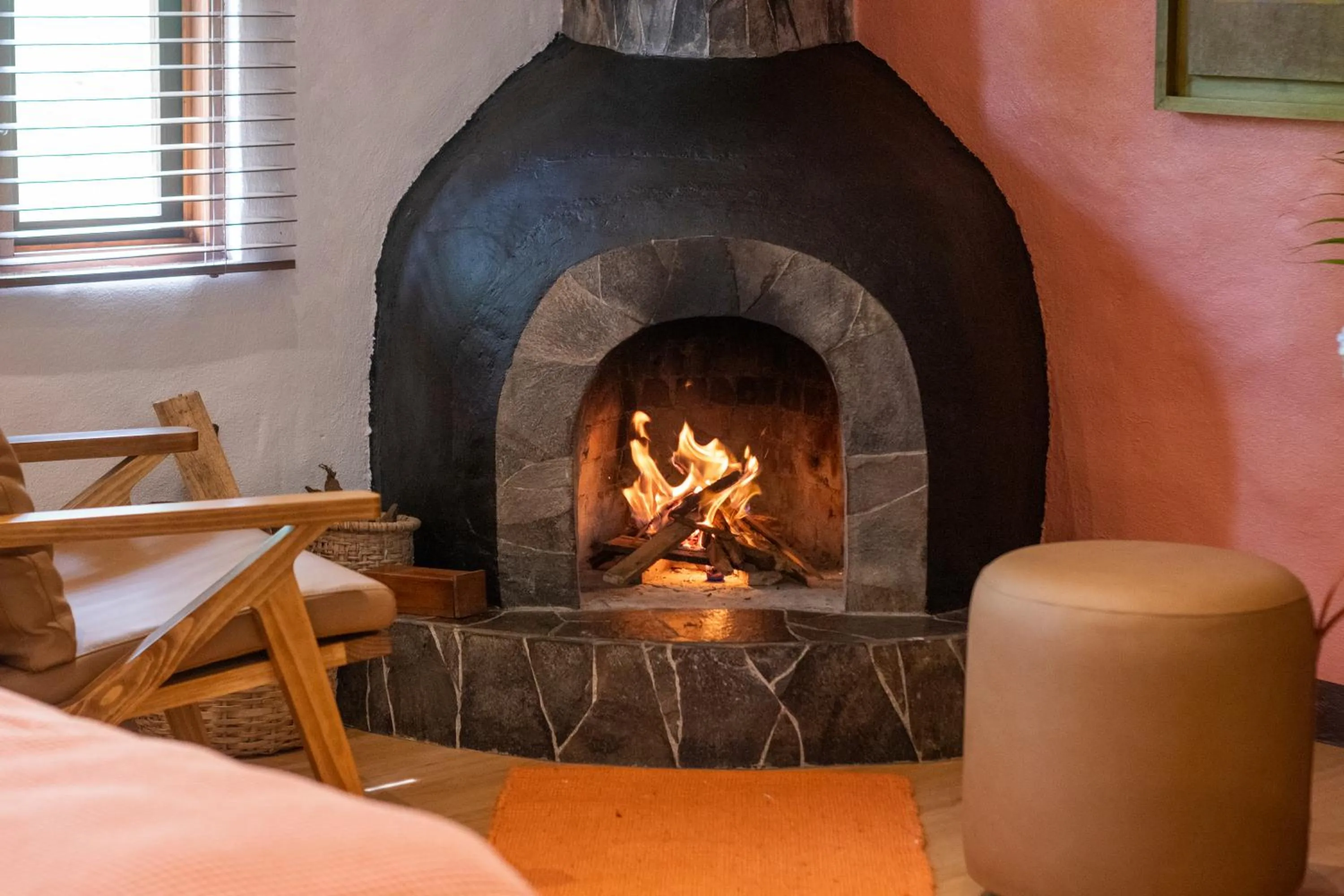 fireplace in Villa Blanca Cloud Forest Hotel & Retreat