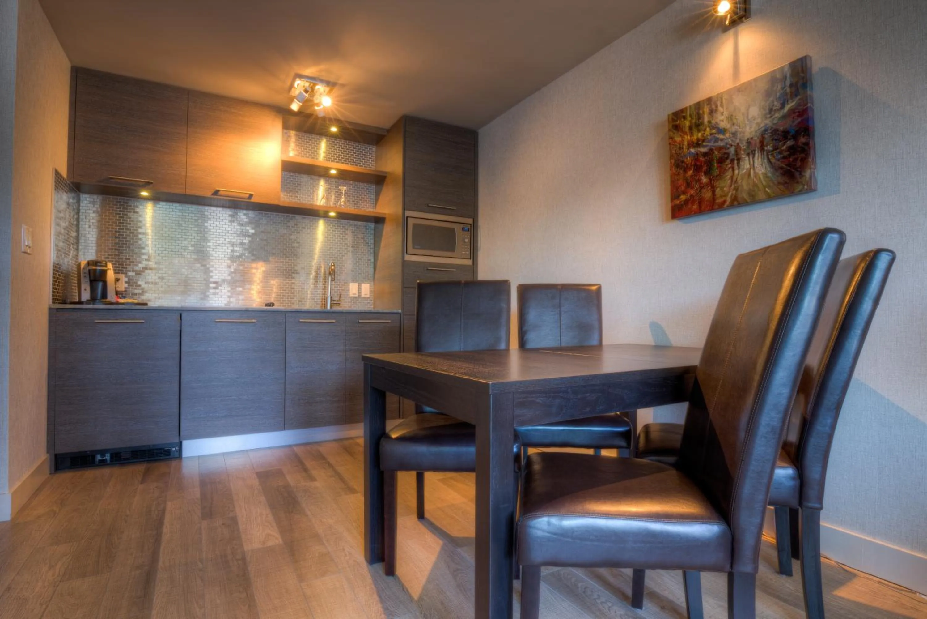 Kitchen or kitchenette in Oceanfront Suites at Cowichan Bay
