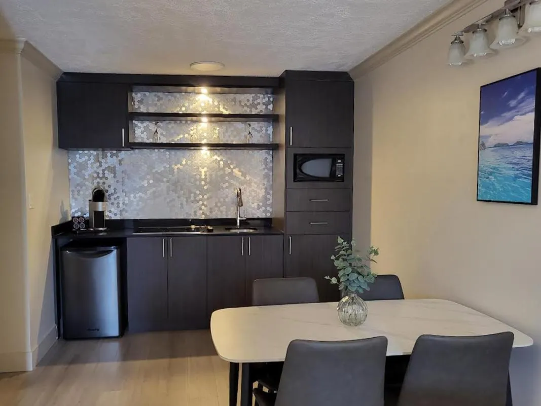 Kitchen or kitchenette in Oceanfront Suites at Cowichan Bay