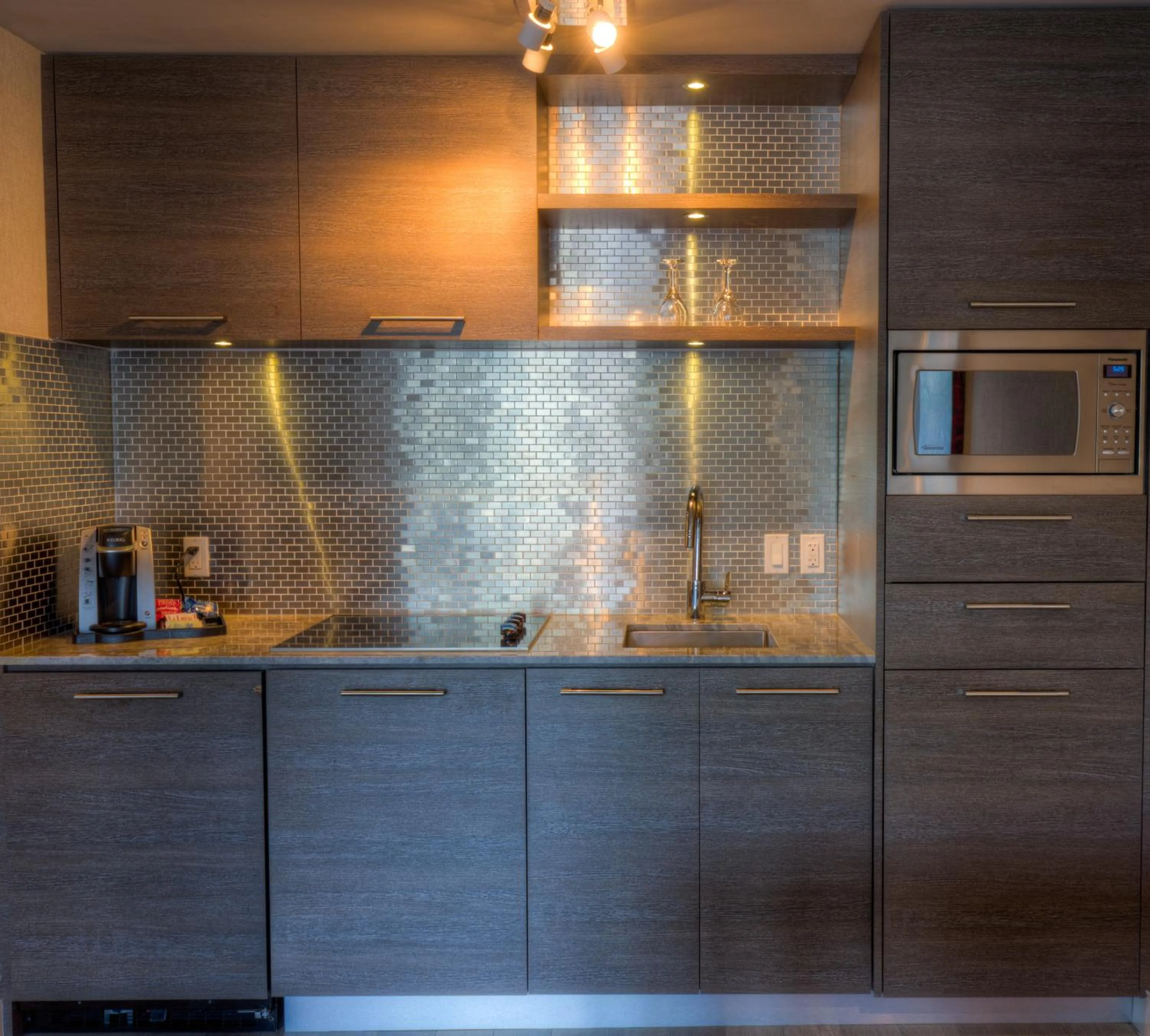 Kitchen or kitchenette in Oceanfront Suites at Cowichan Bay