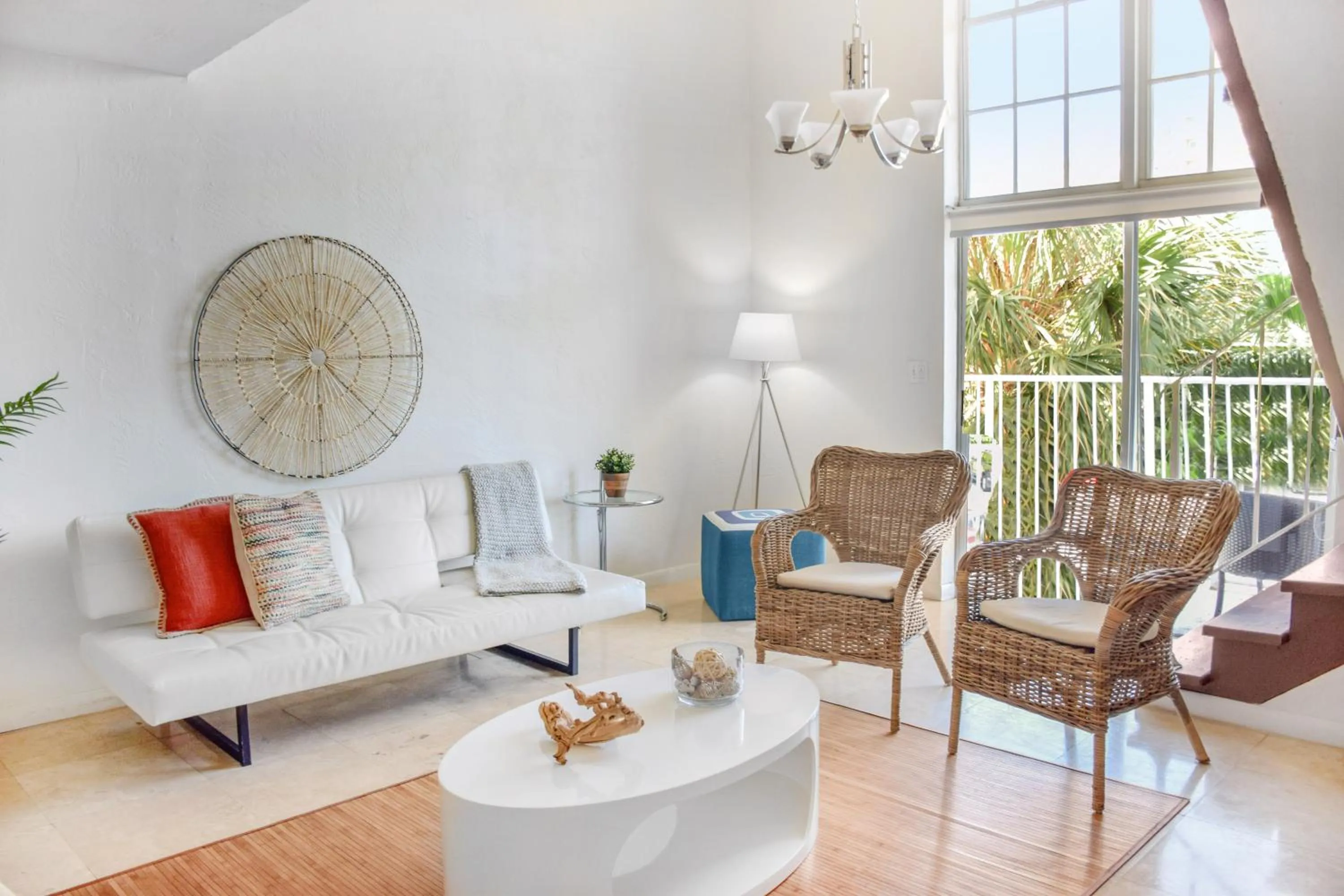 Living room in Coral Reef at Key Biscayne
