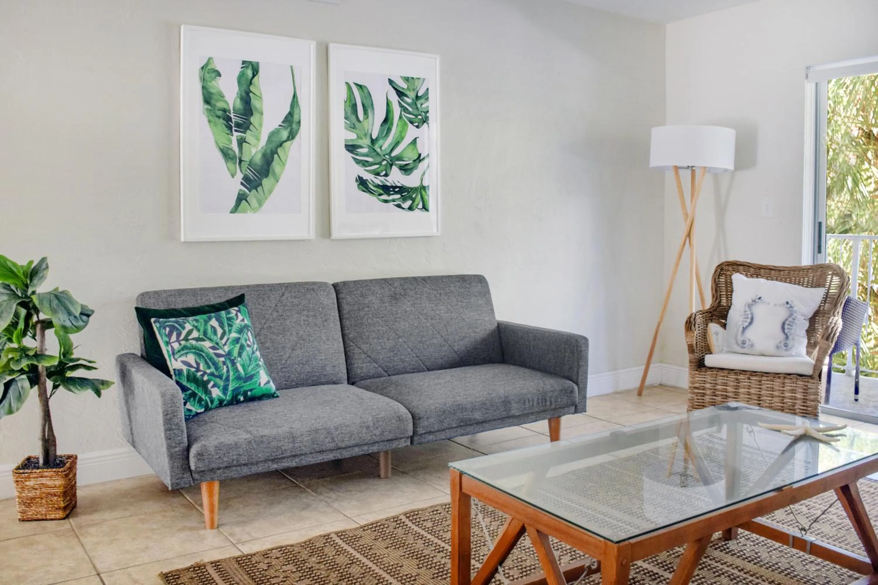 Living room in Coral Reef at Key Biscayne