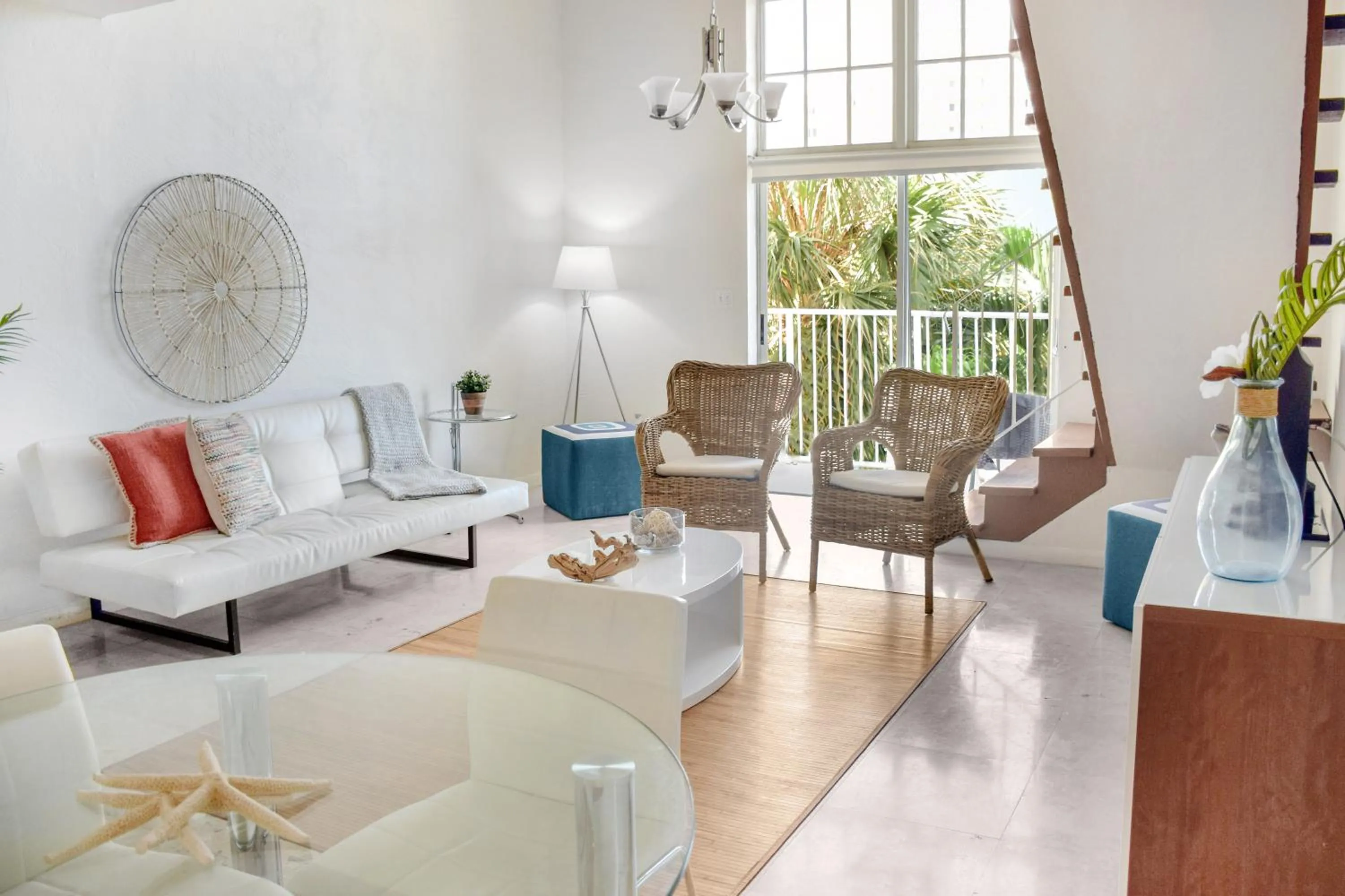 Living room in Coral Reef at Key Biscayne