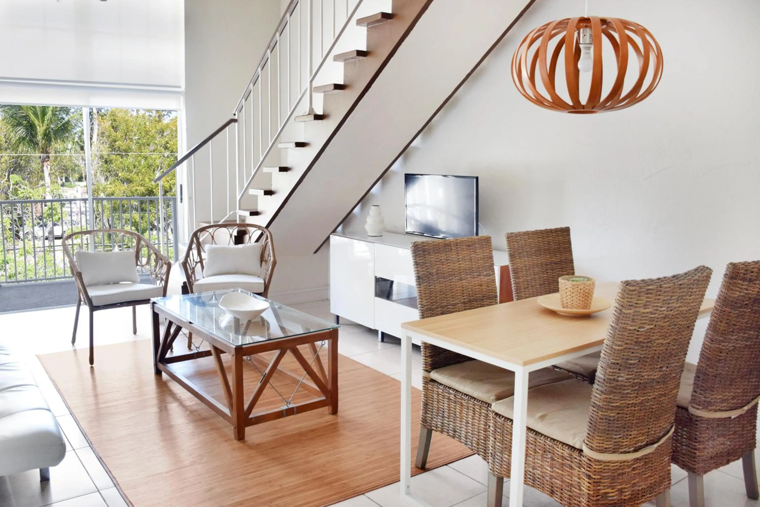 Living room in Coral Reef at Key Biscayne