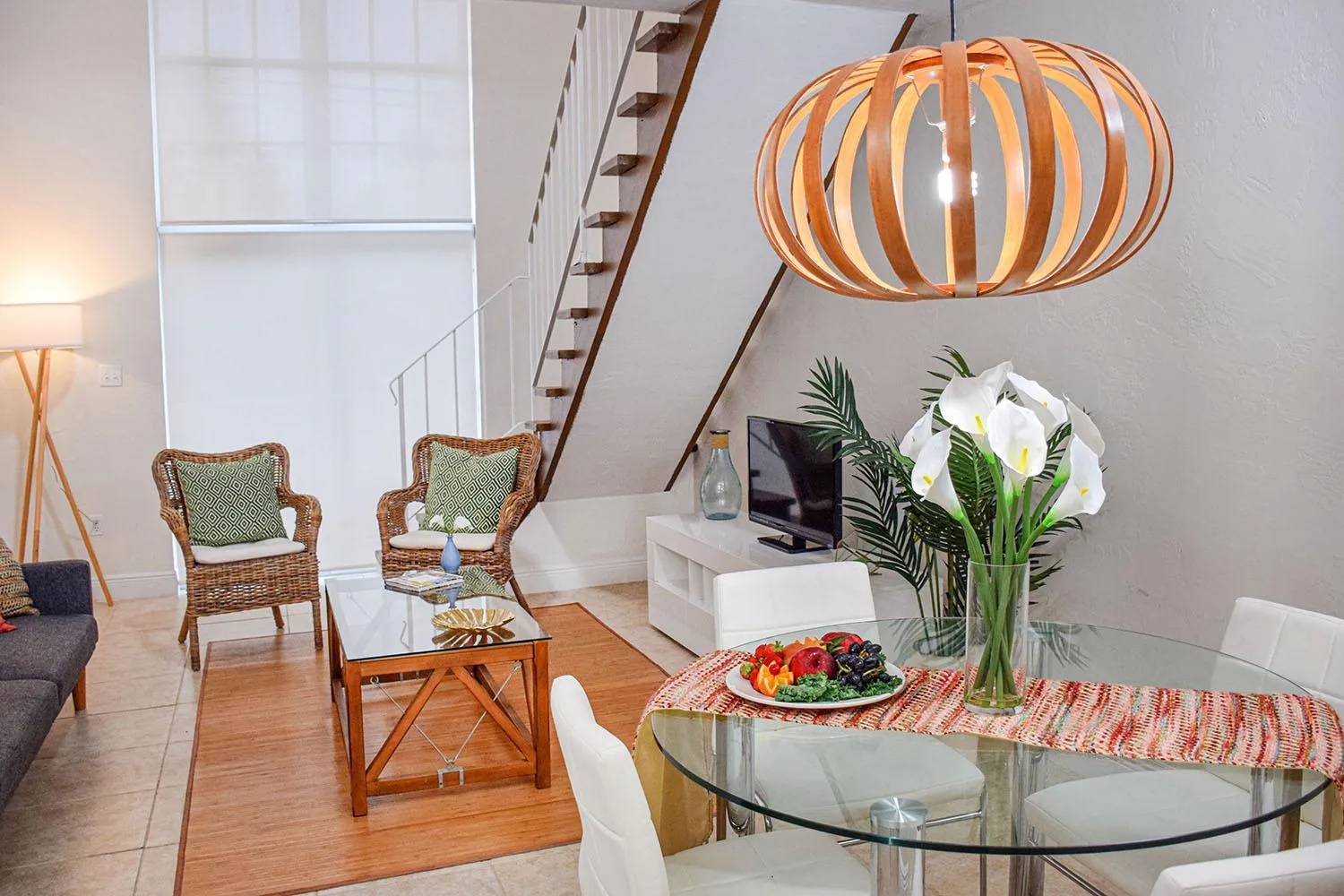 Living room in Coral Reef at Key Biscayne