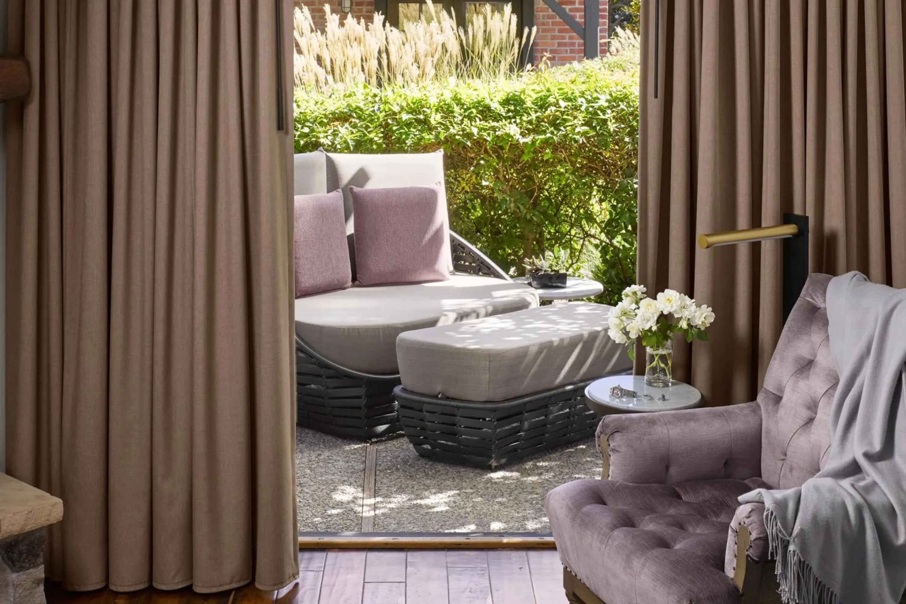 Seating area in The Estate Yountville