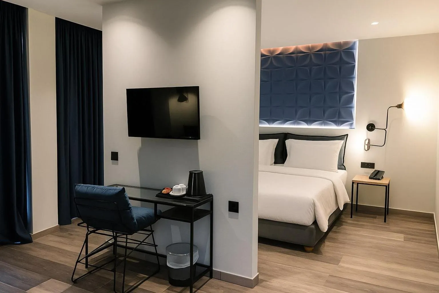 Bed in Athens coast hotel