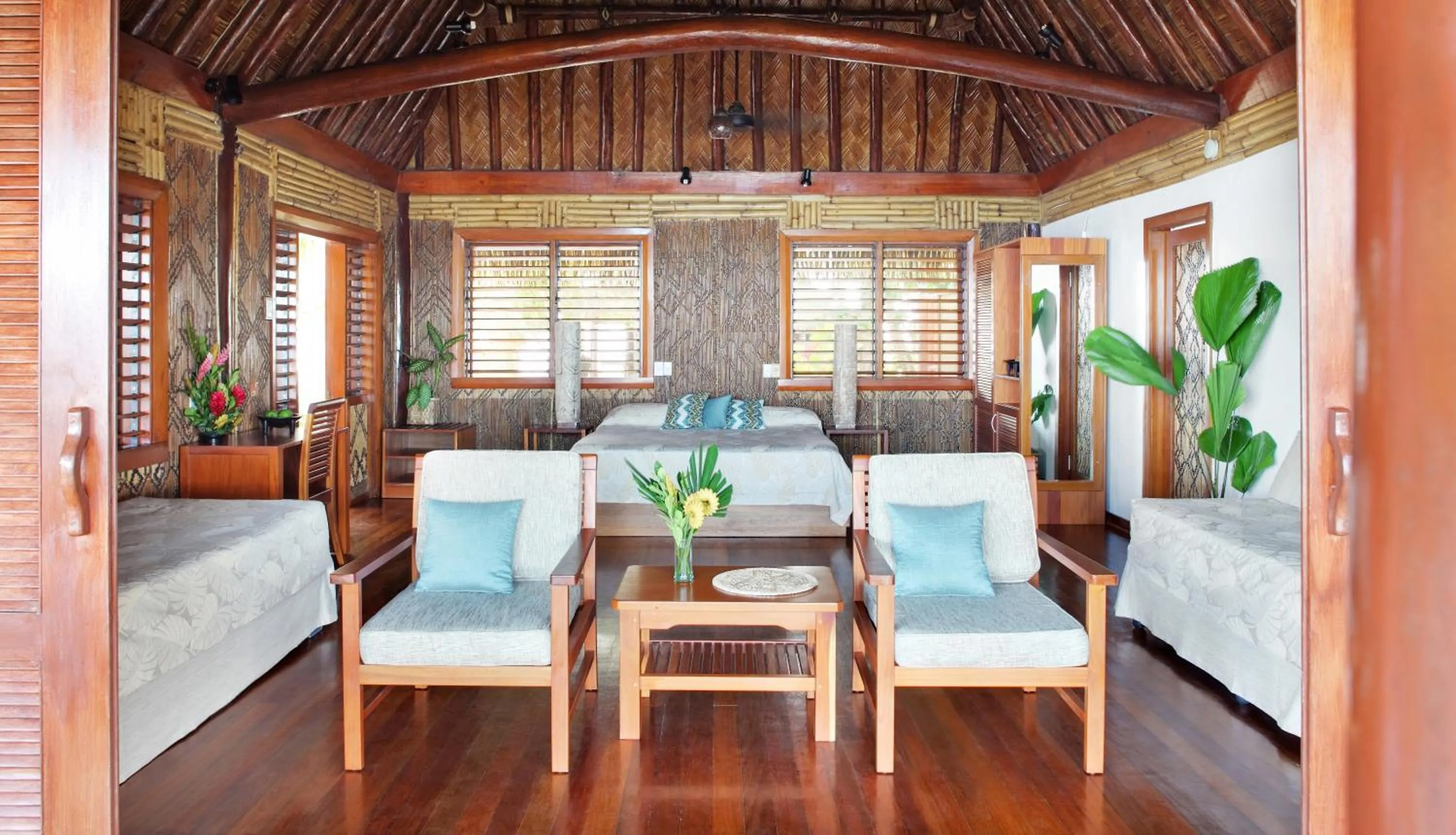 Bed in Toberua Island Resort