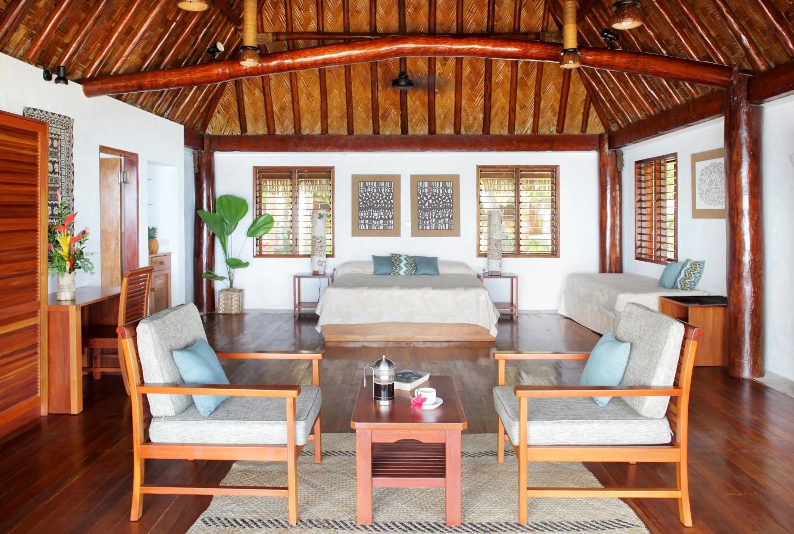 Bed in Toberua Island Resort