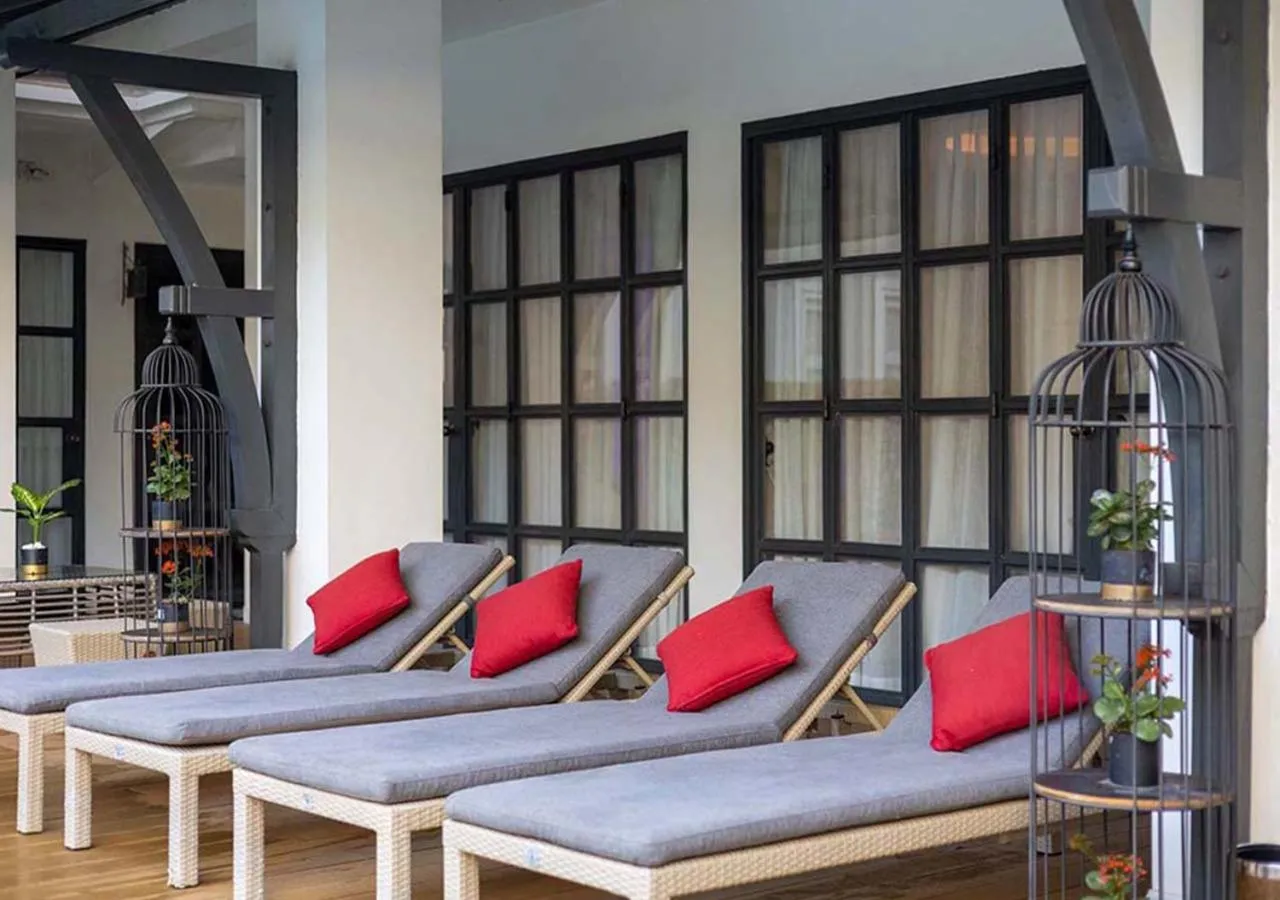 Balcony/Terrace in Le Thatluang D'oR Boutique Hotel