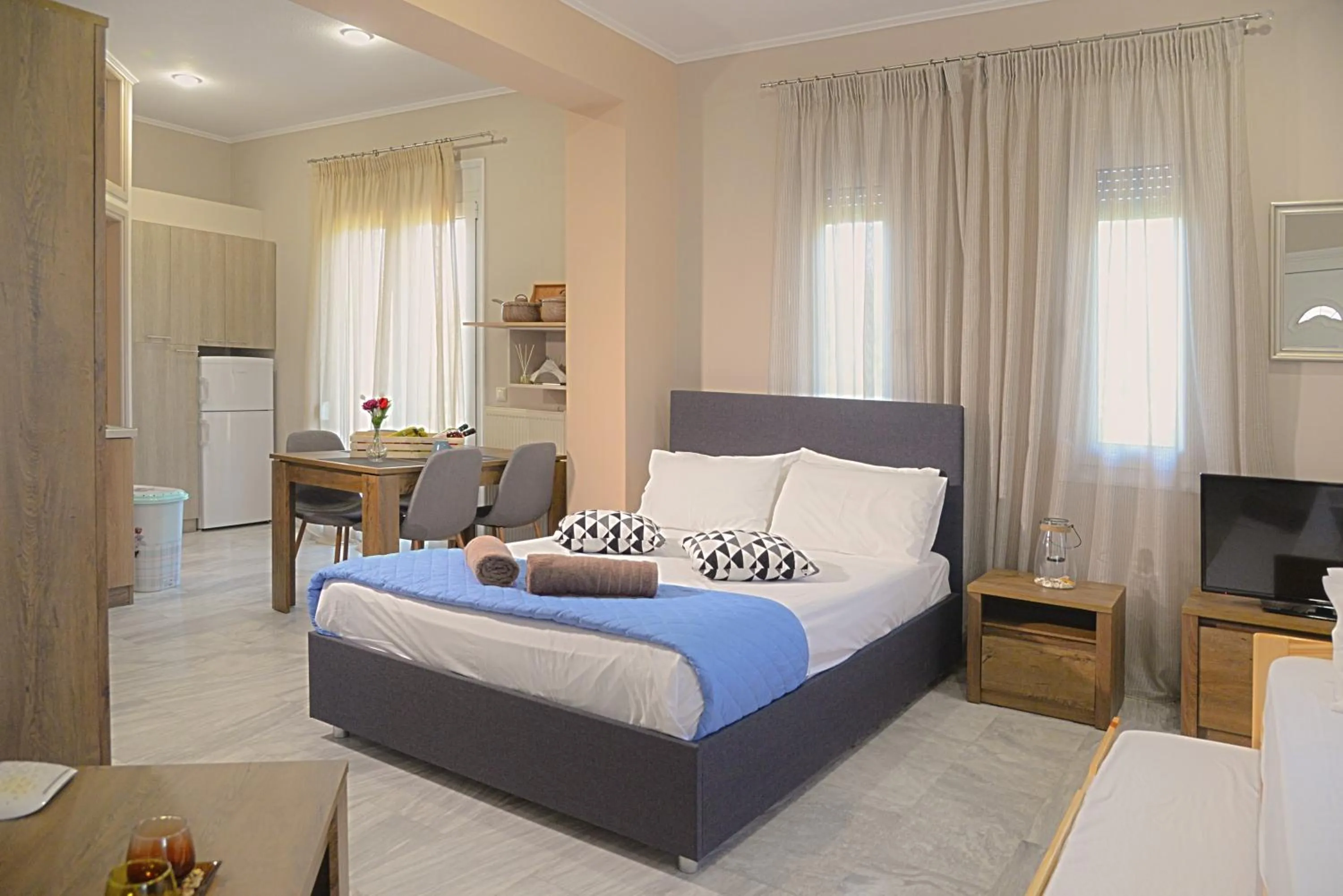 Bed in Mastiha Villas in Town