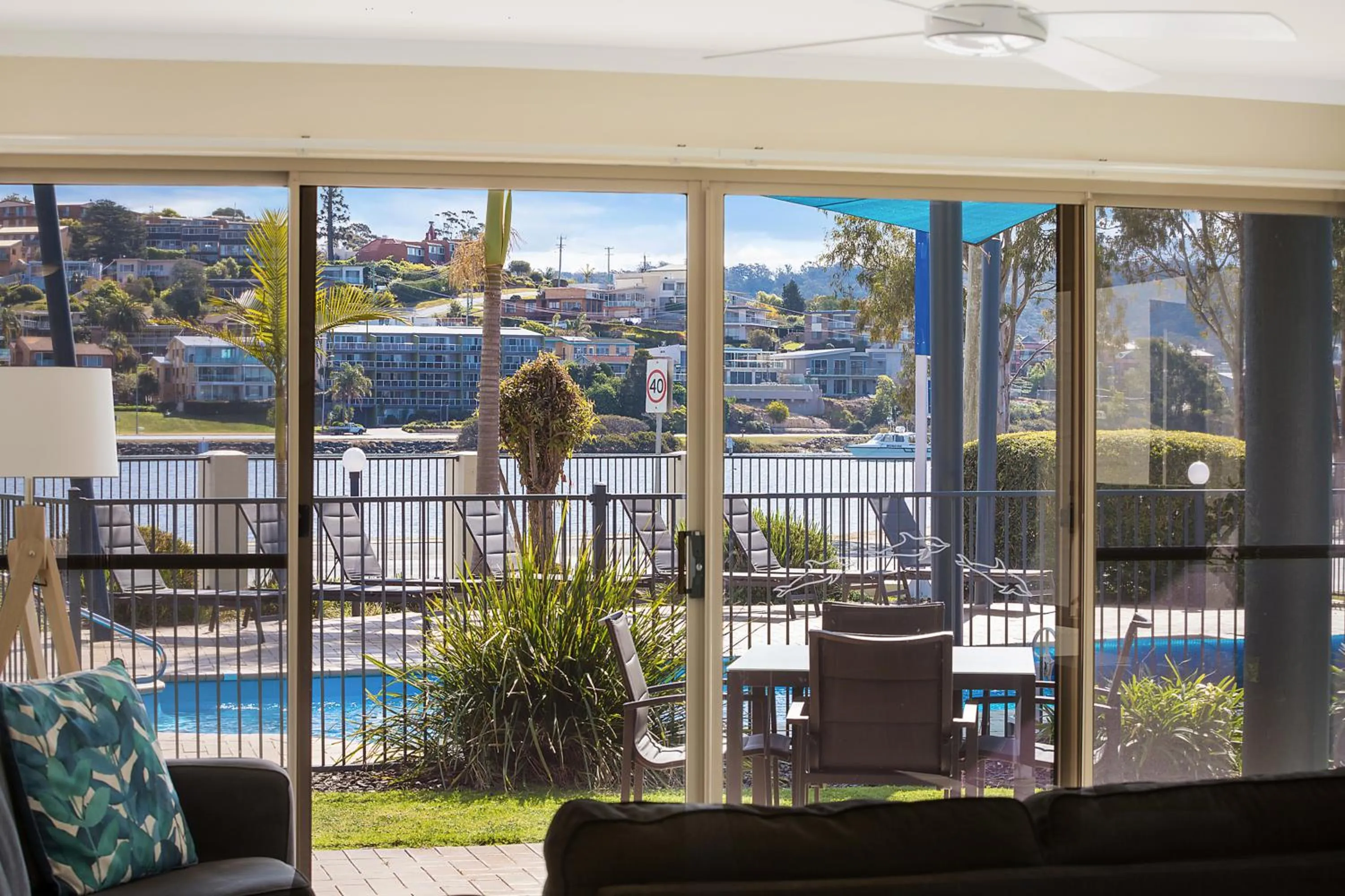 Lake view in Sails Luxury Apartments Merimbula