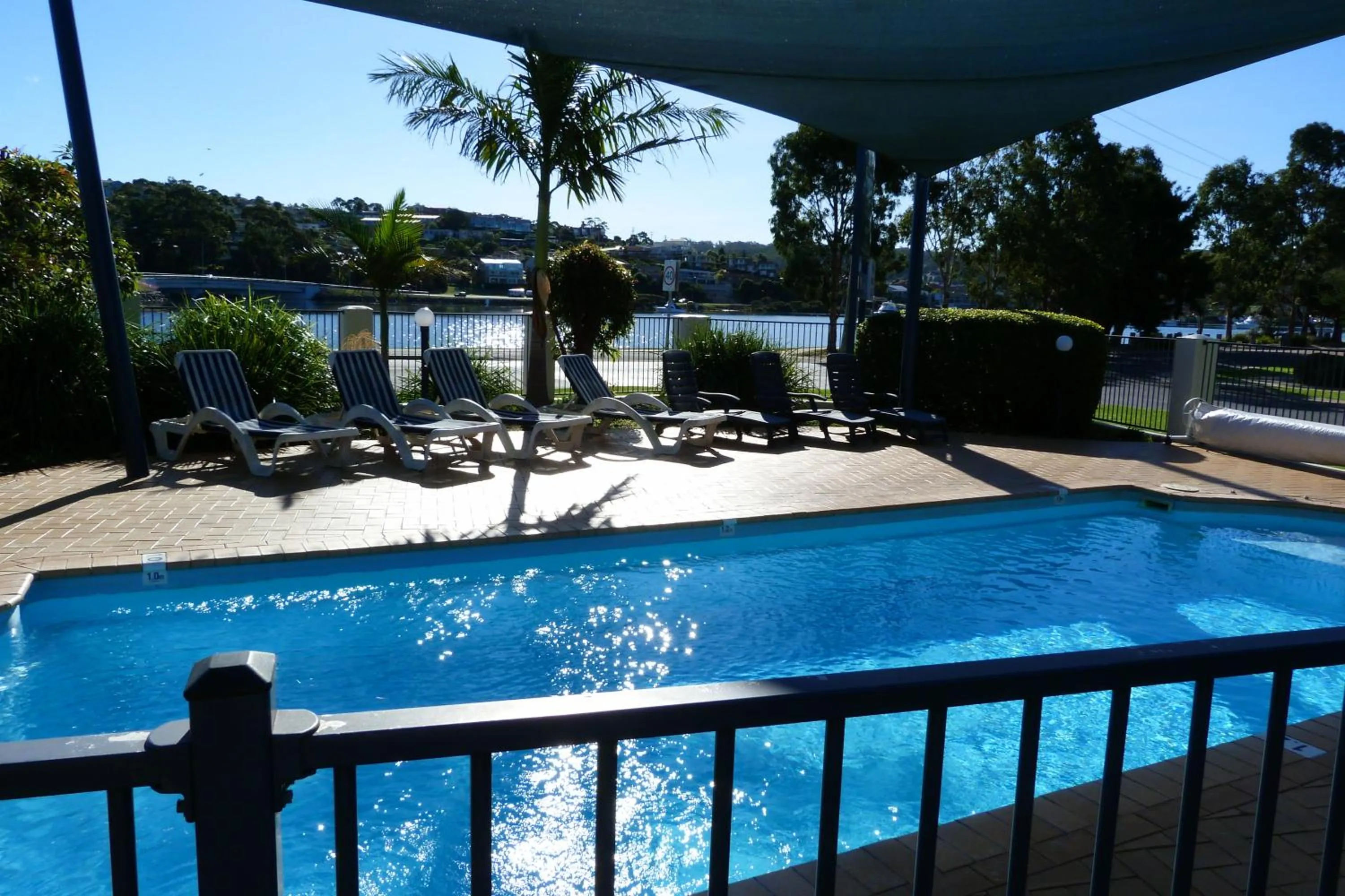 Swimming pool in Sails Luxury Apartments Merimbula