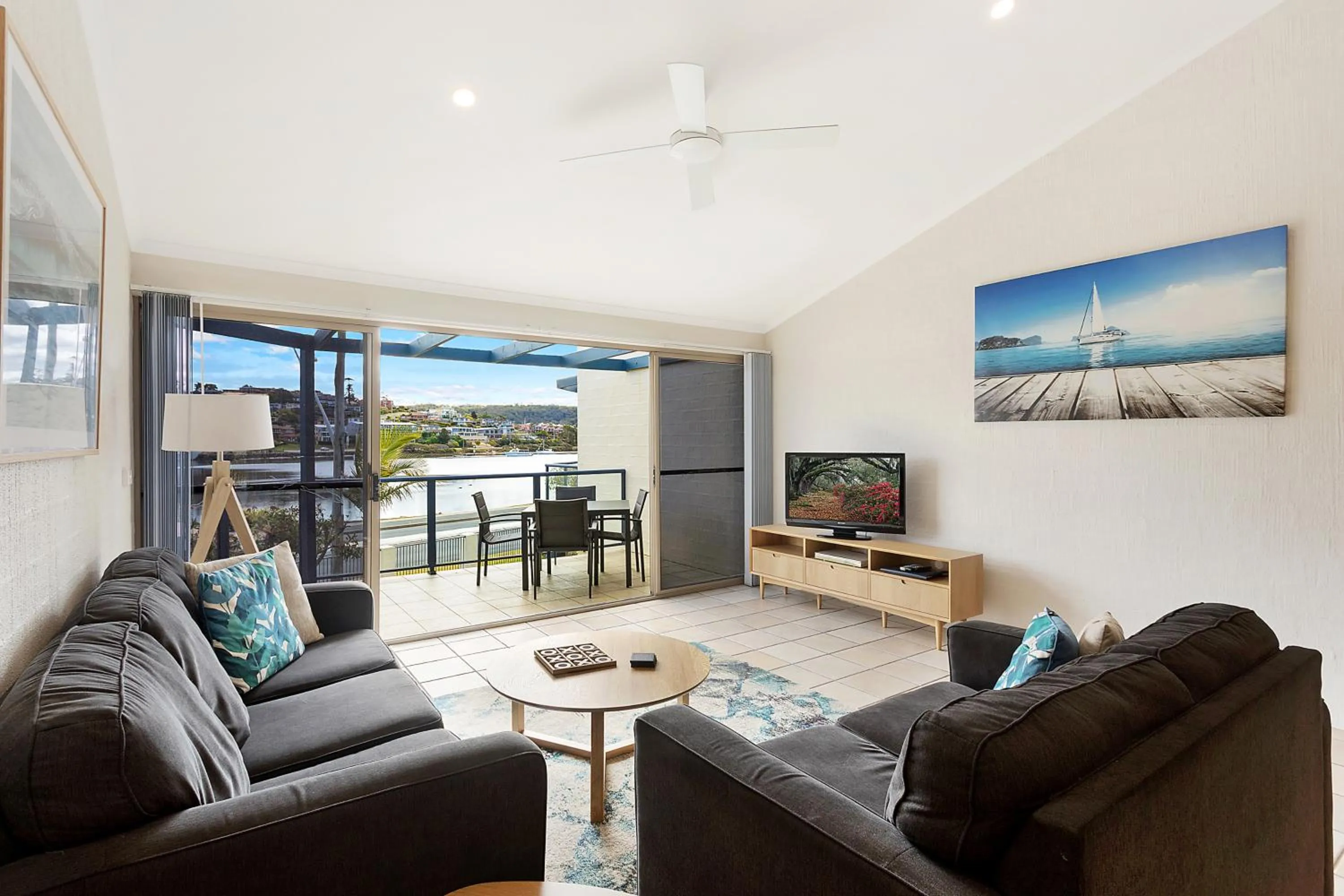 Living room in Sails Luxury Apartments Merimbula