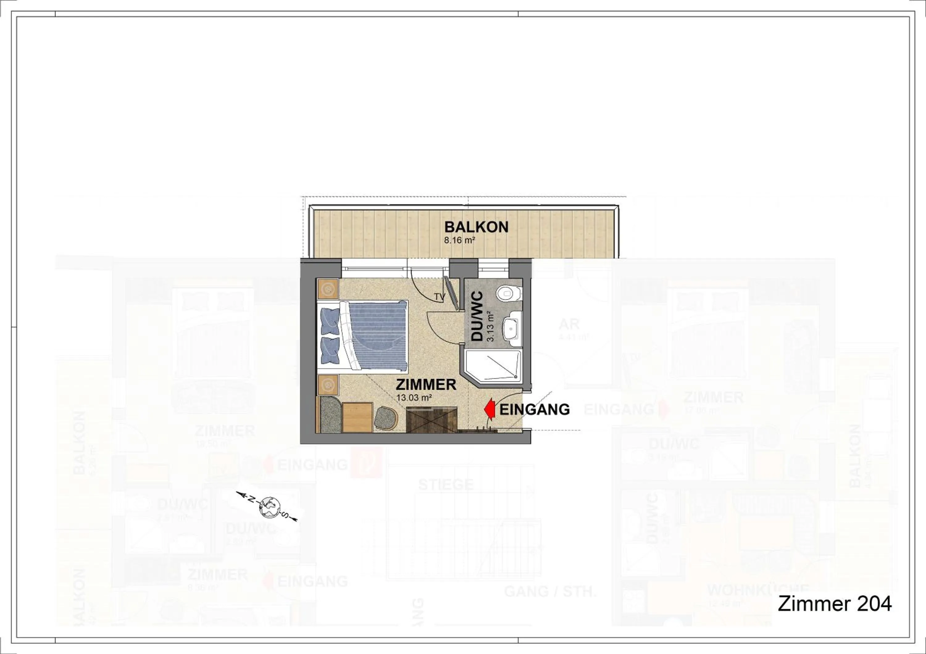 Floor plan in Hotel Garni Schönblick