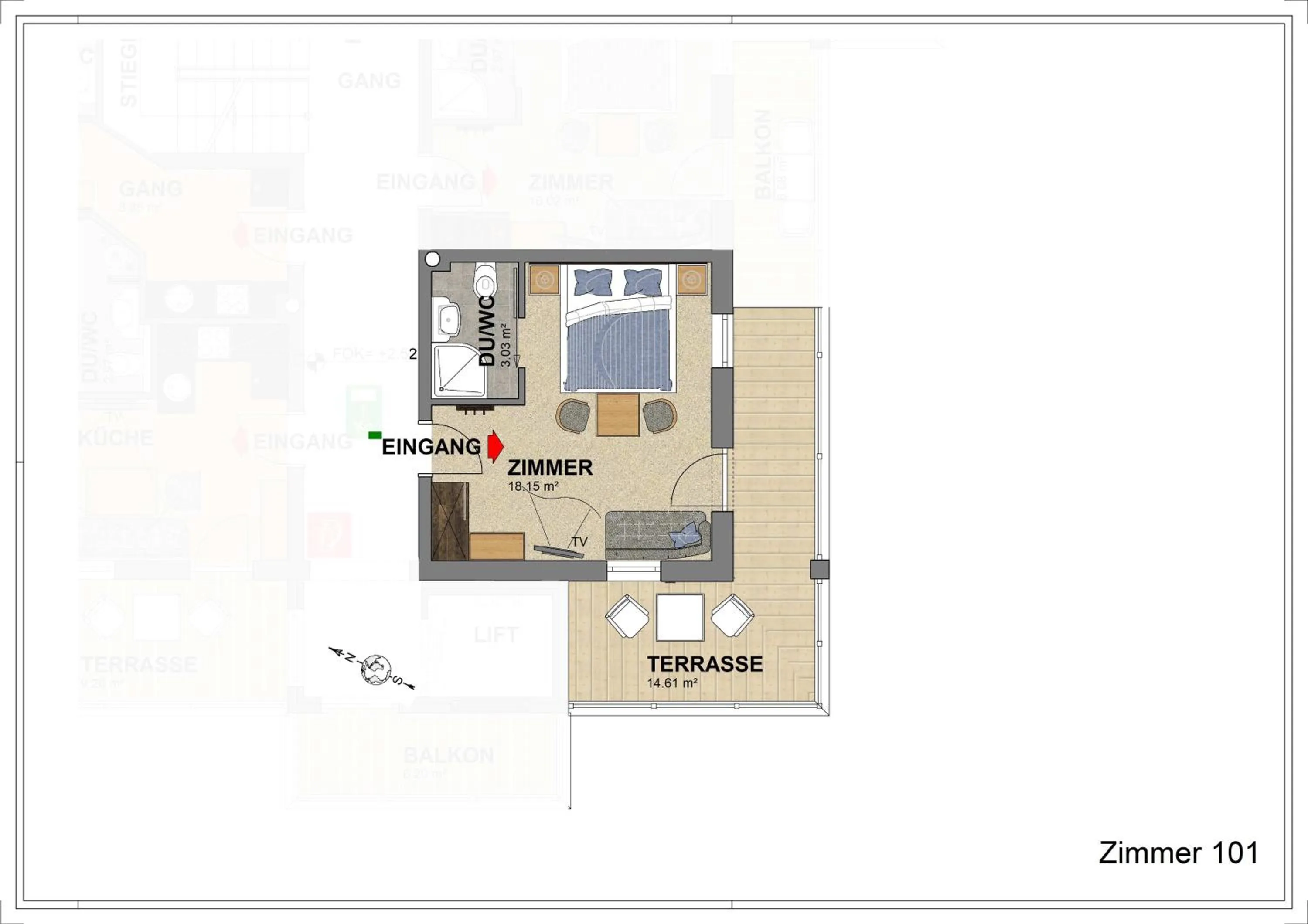 Floor plan in Hotel Garni Schönblick