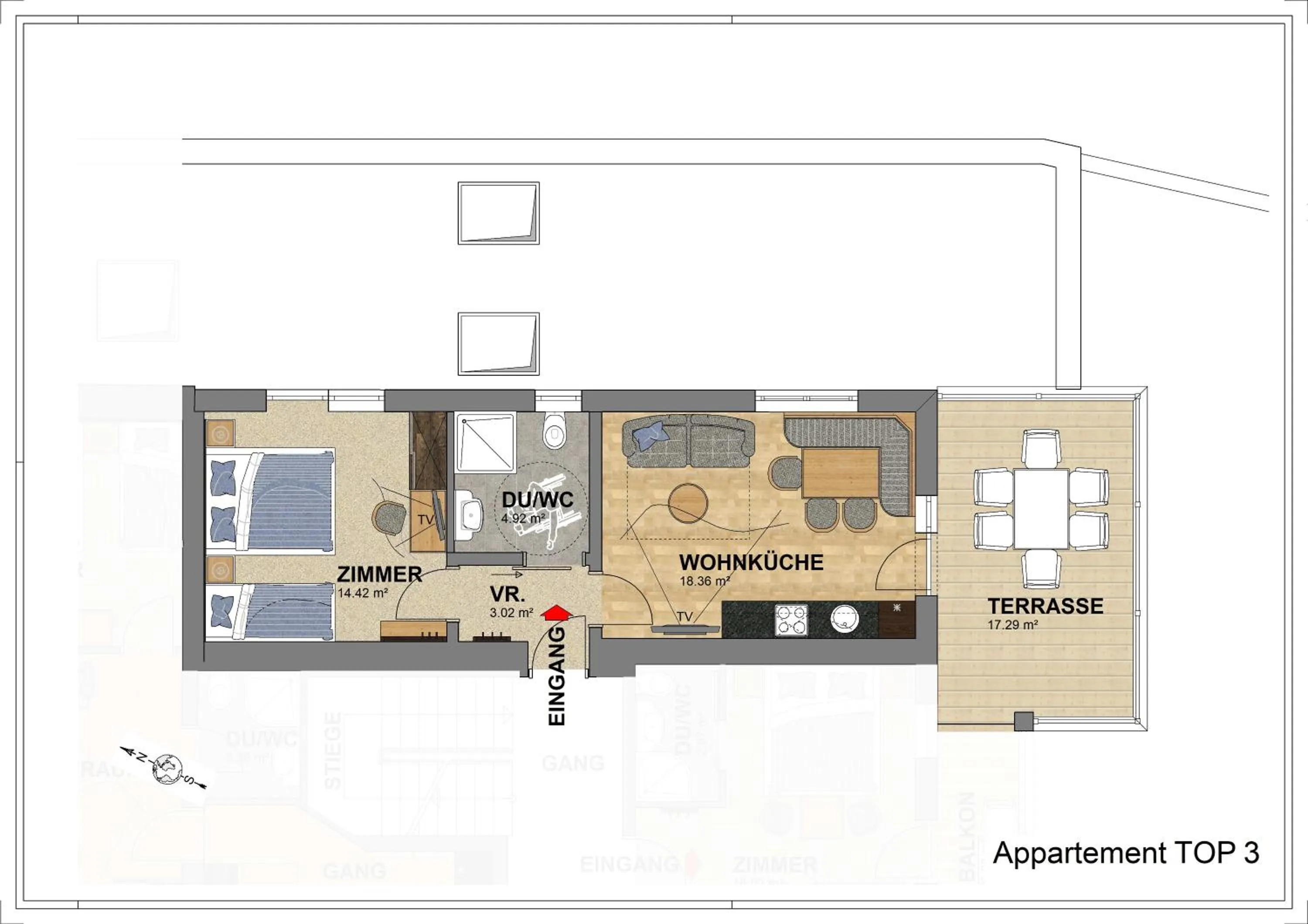 Floor plan in Hotel Garni Schönblick