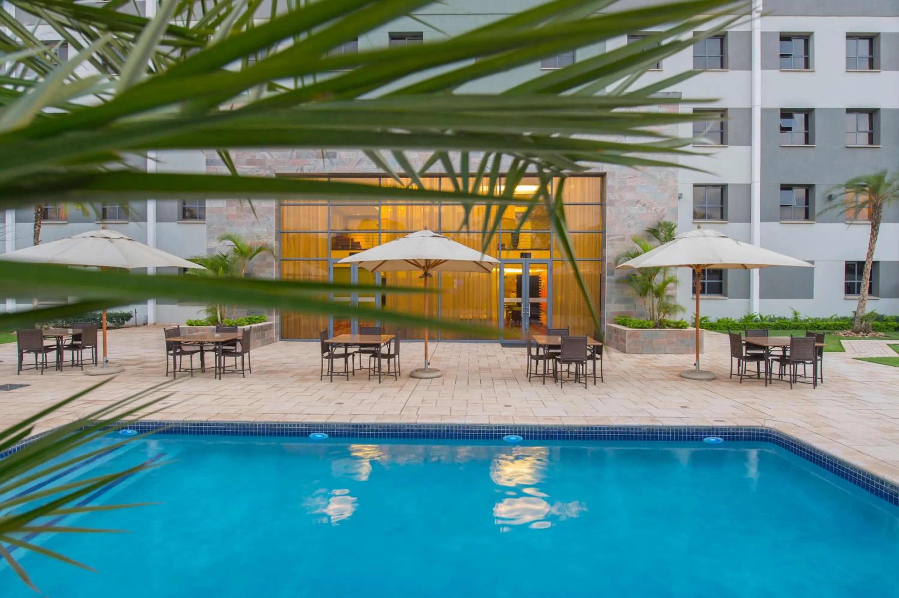 Pool view in StayEasy Lusaka