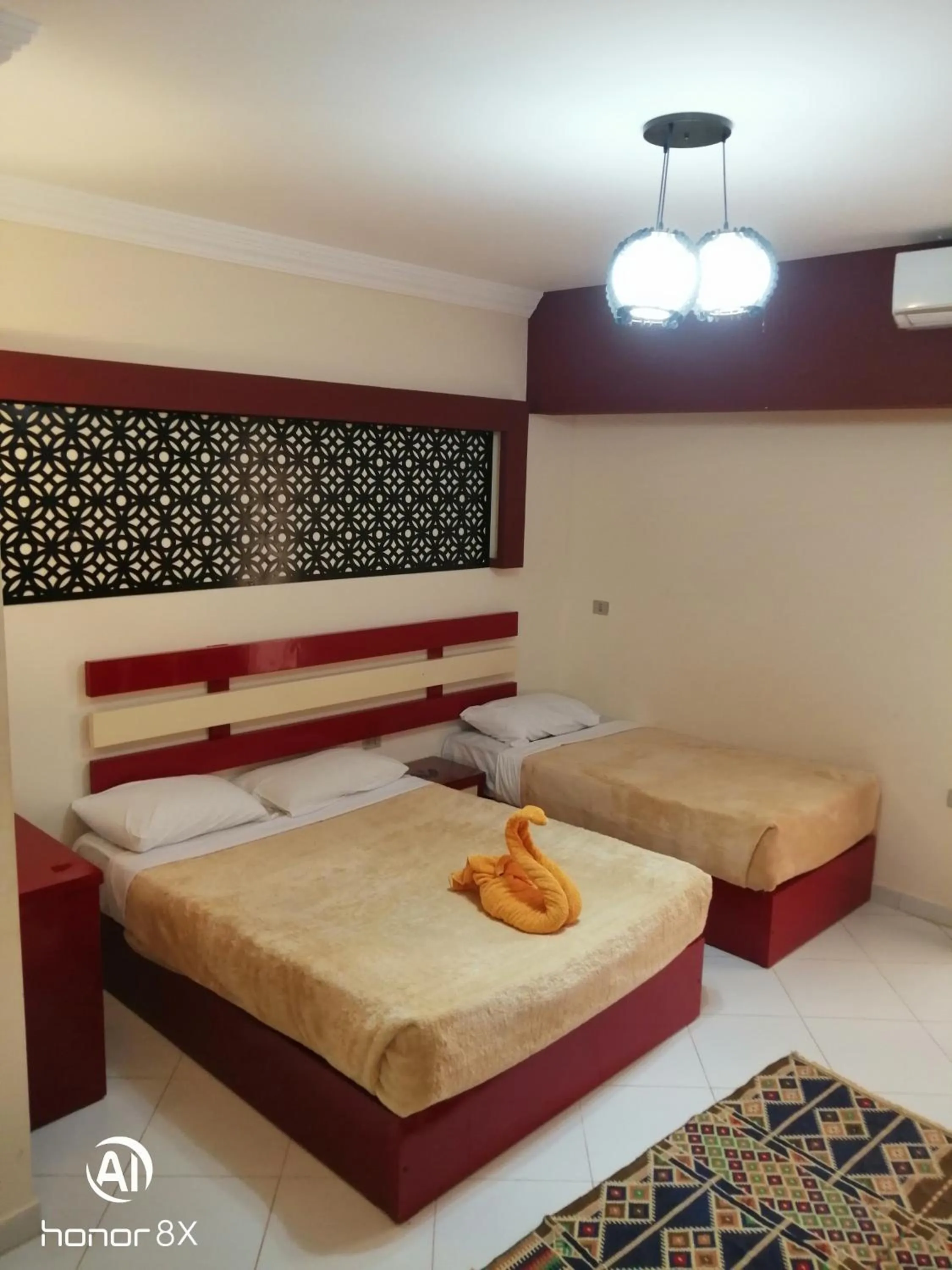Bed in Nour Plaza Hurghada النور بلازا الغردقة