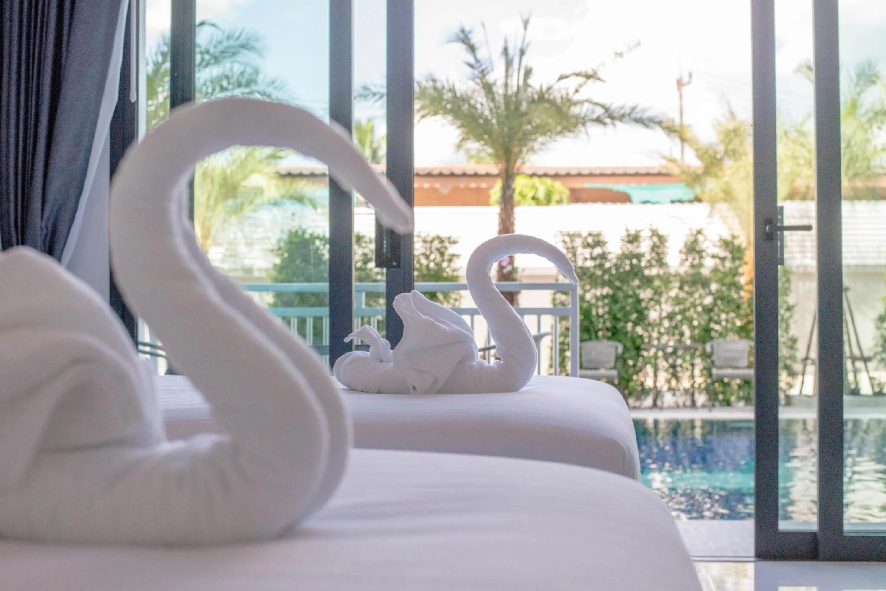 Bed in Baan Yamoo Ranong