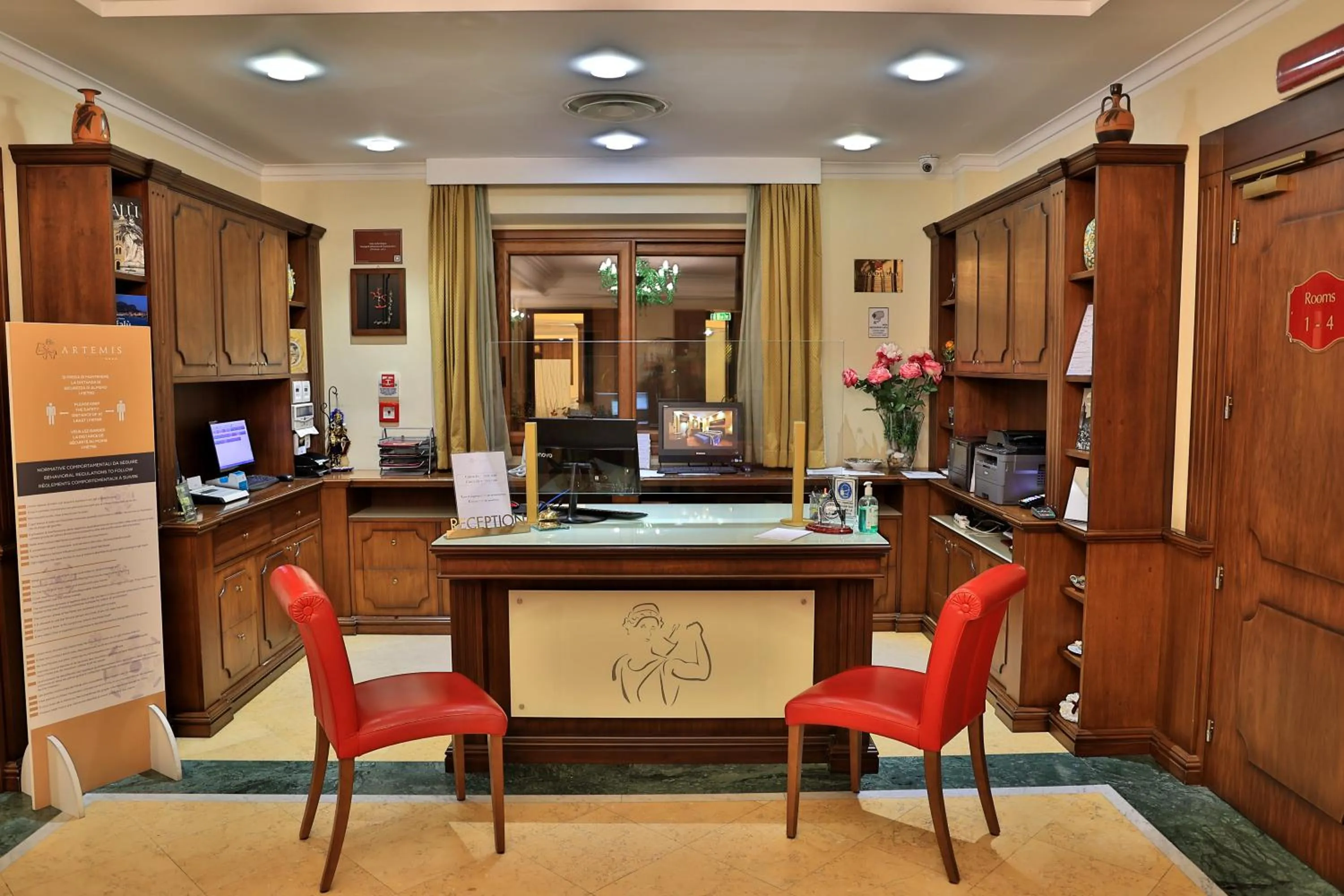 Lobby or reception in Artemis Hotel