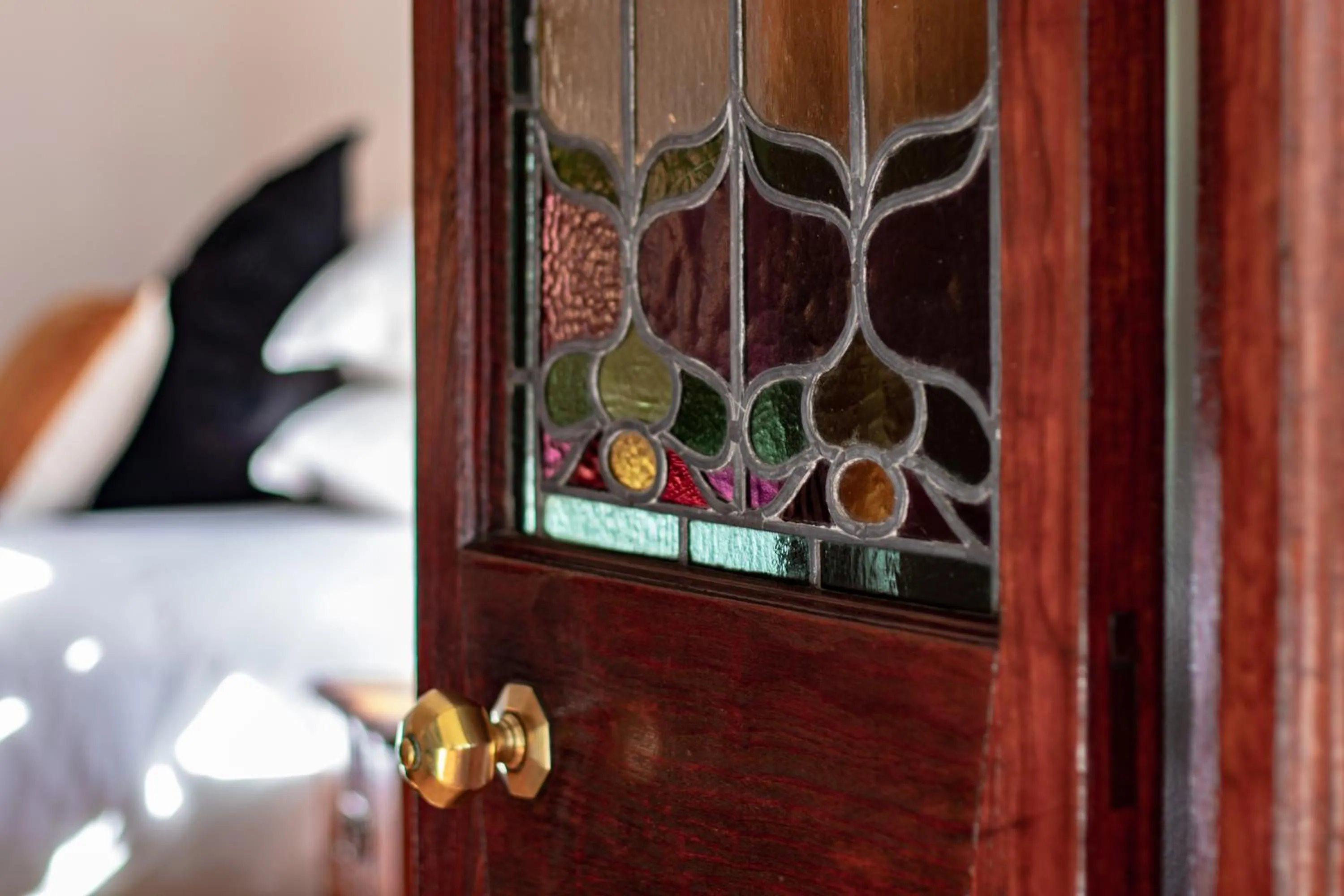 Decorative detail, Bed in Carmichael House Boutique Hotel