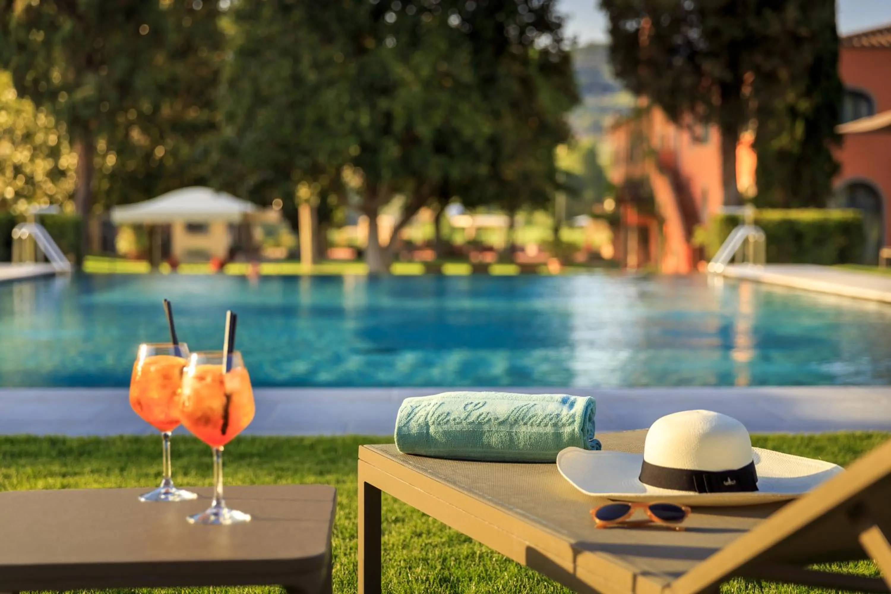 Pool view in Villa La Massa
