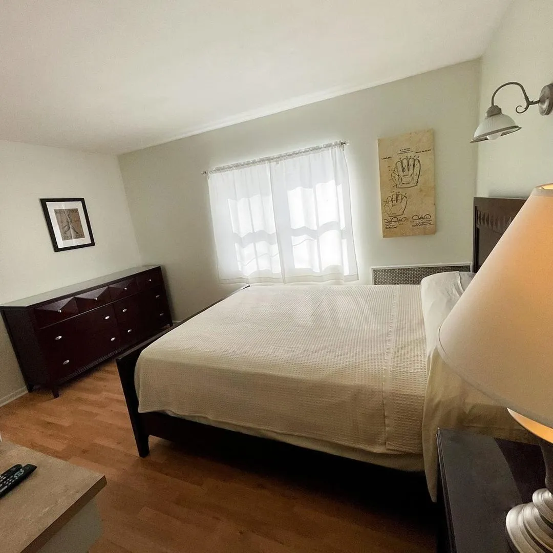 Bed in Baseball Town Motel