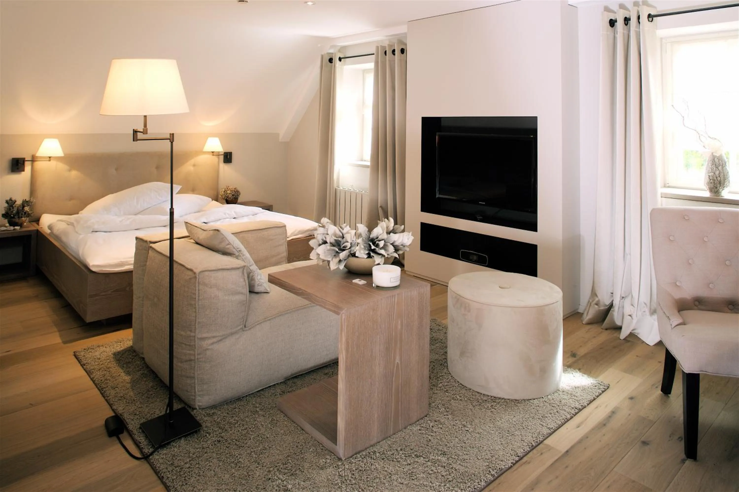 Bed in Bad Bubendorf Design & Lifestyle Hotel