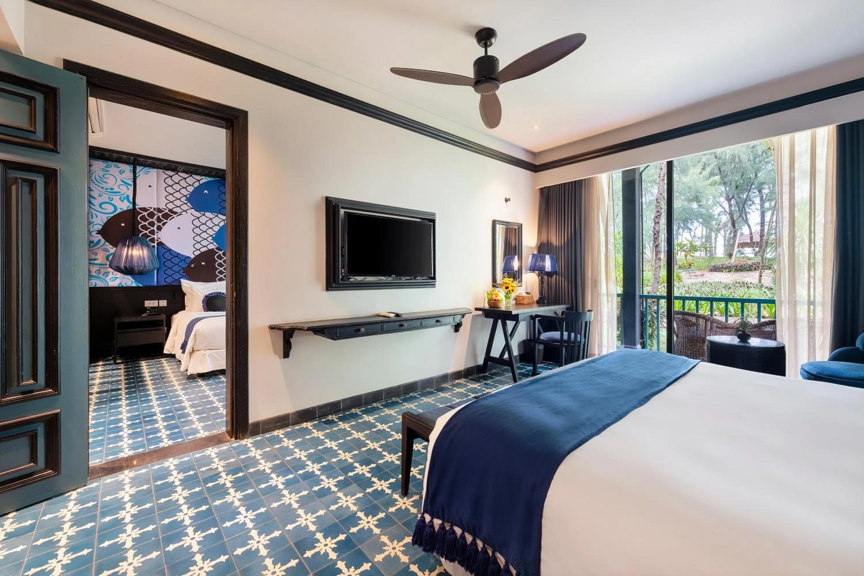 Garden view, Bed in Sol An Bang Beach Resort & Spa