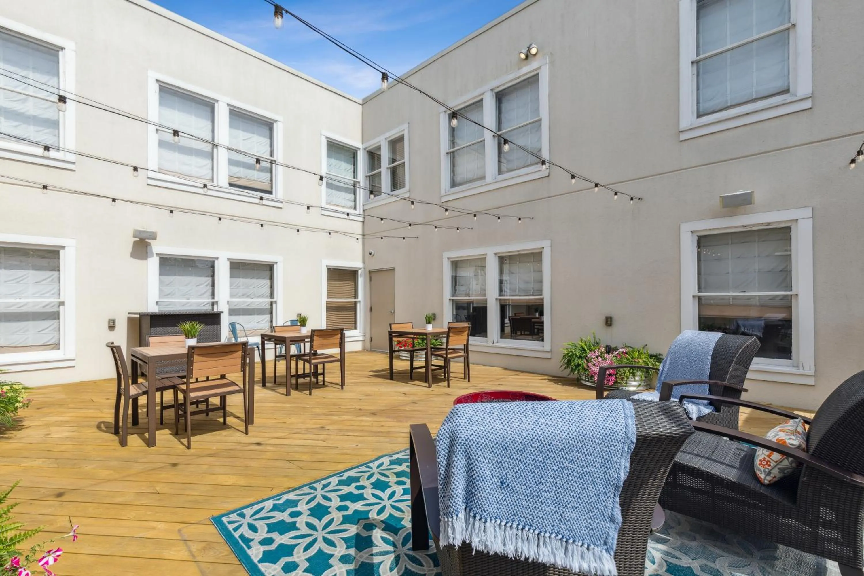 Patio in Western Front Hotel