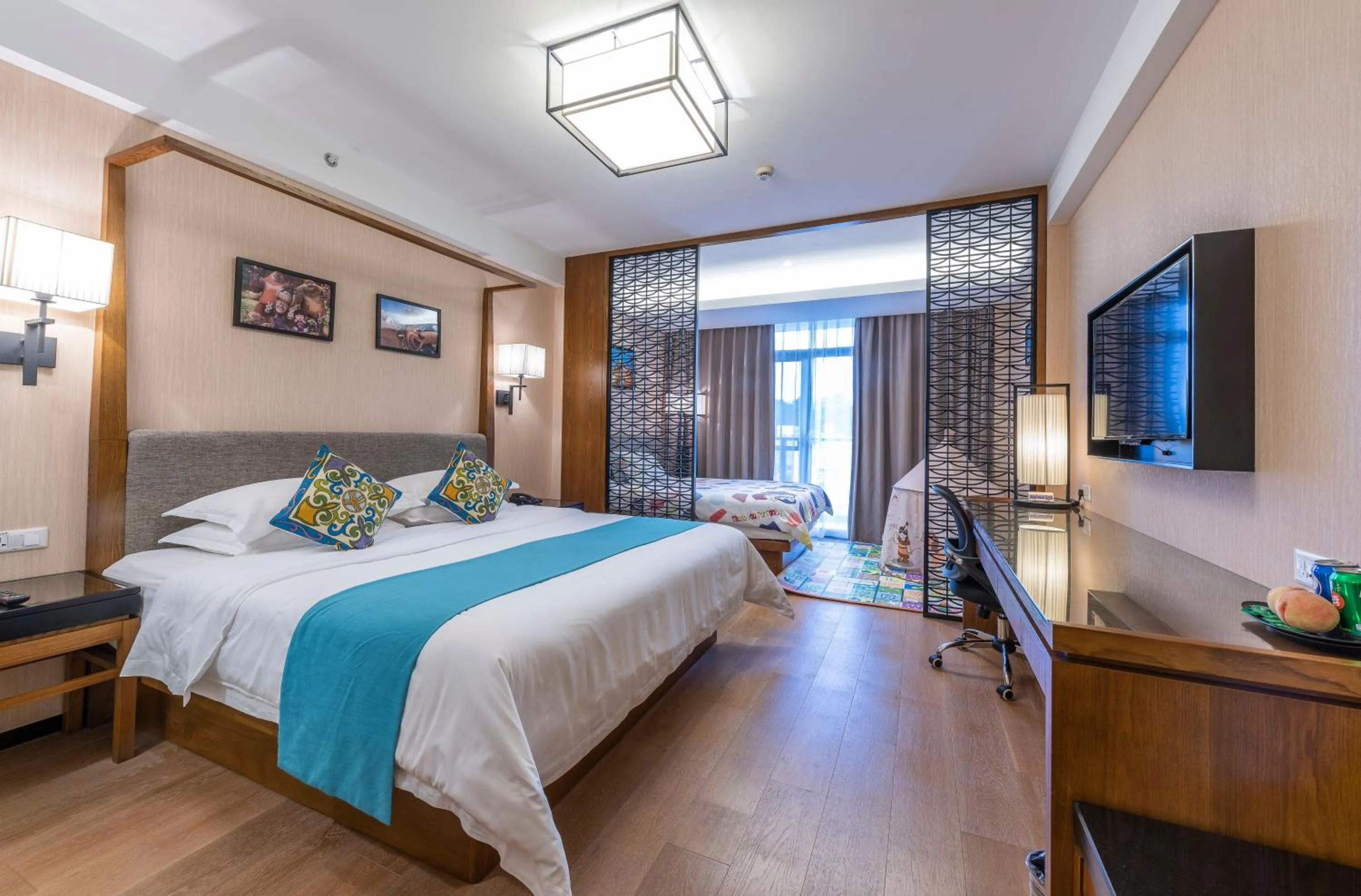 Bed in SSAW Boutique Hotel Hangzhou Qiandao Lake