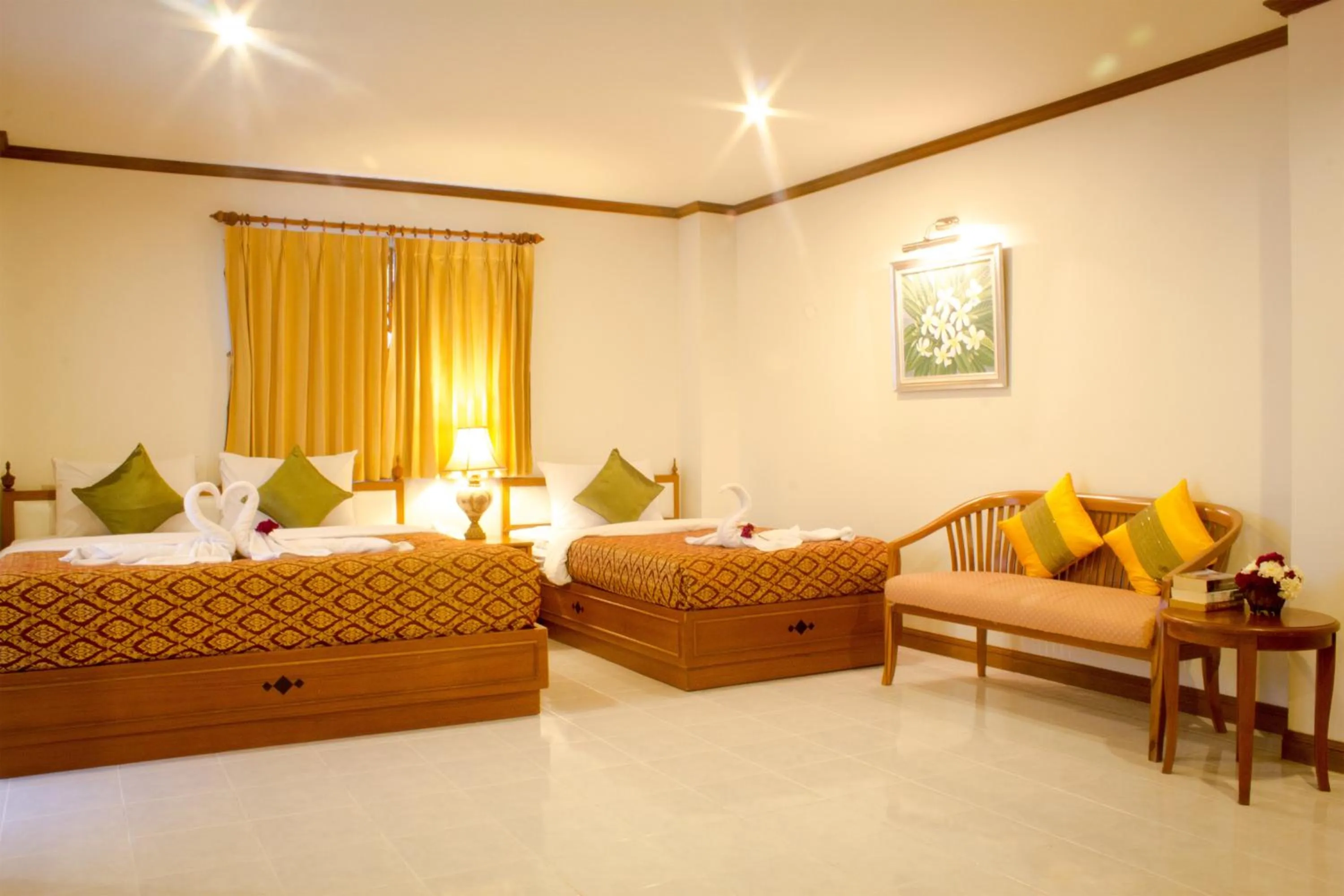 Bed in Hua Hin White Villa Hotel - SHA Certified