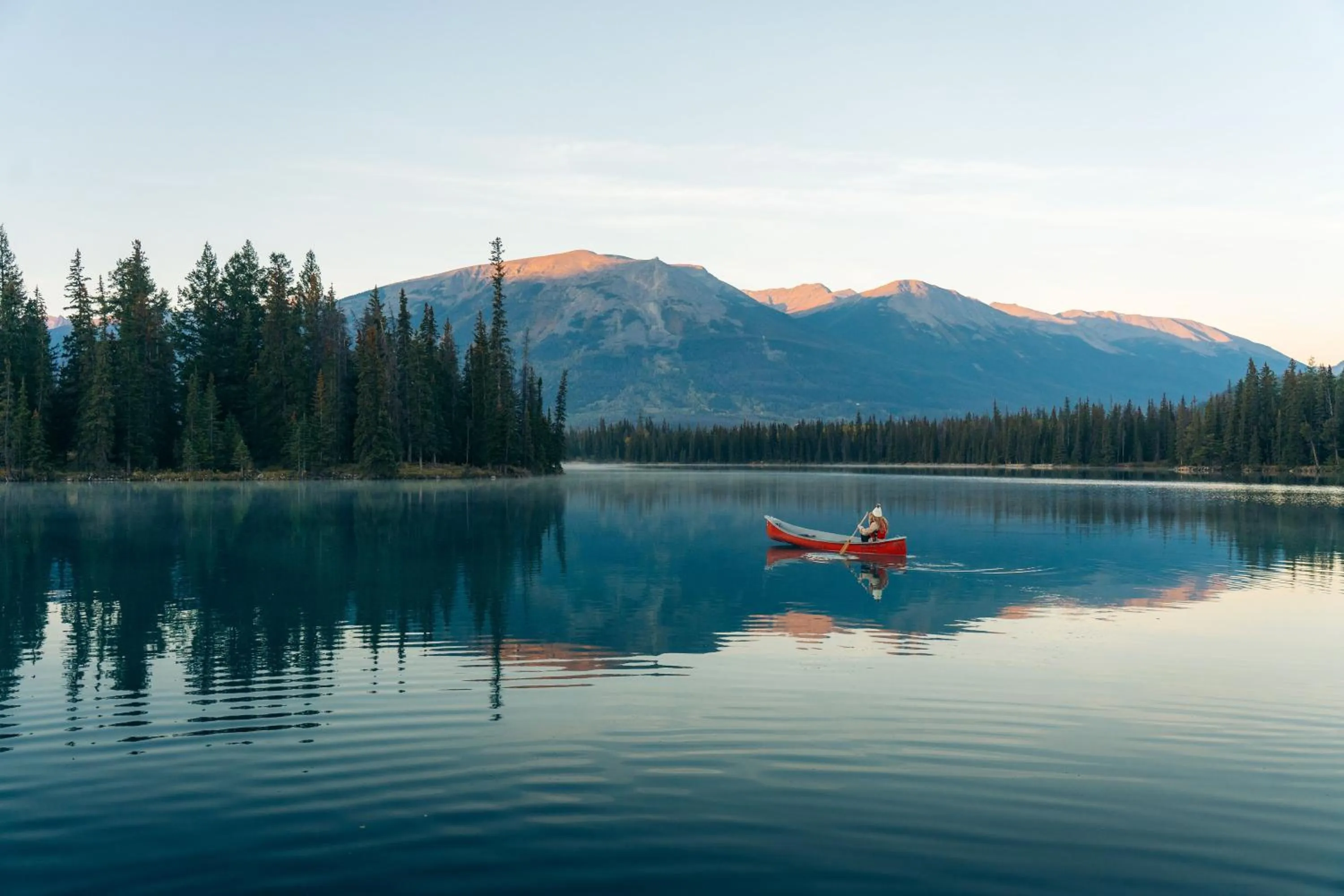 Canoeing in Fairmont Jasper Park Lodge