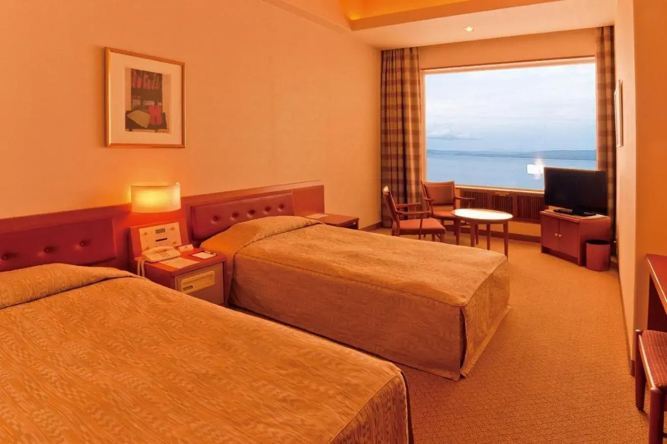 Twin Room with Lake View - single occupancy - Smoking - Top Floor in Kussharo Prince Hotel Twin Room with Lake View - single occupancy - Smoking - Top Floor in Kussharo Prince Hotel