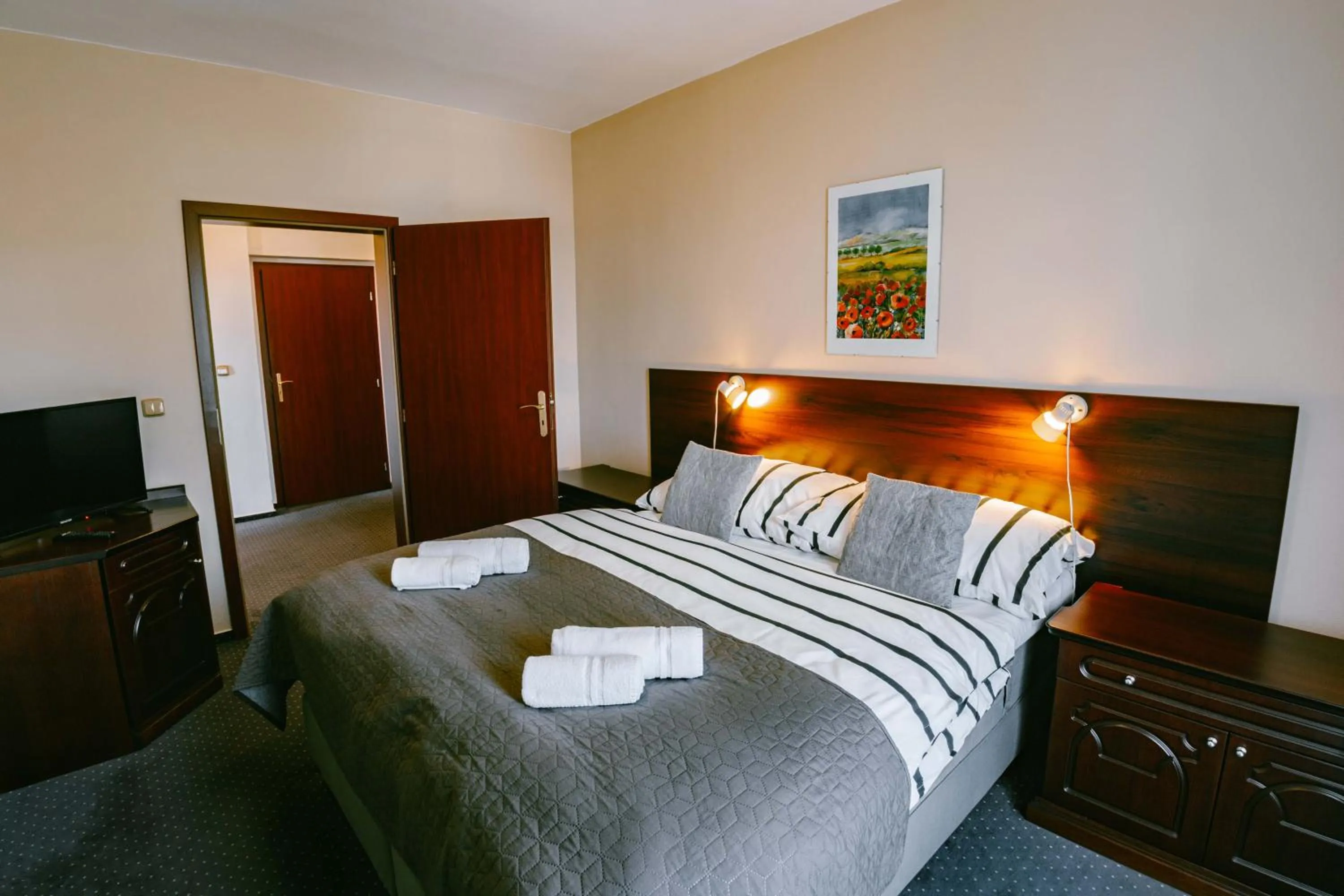 Bed in Greenwood hotel