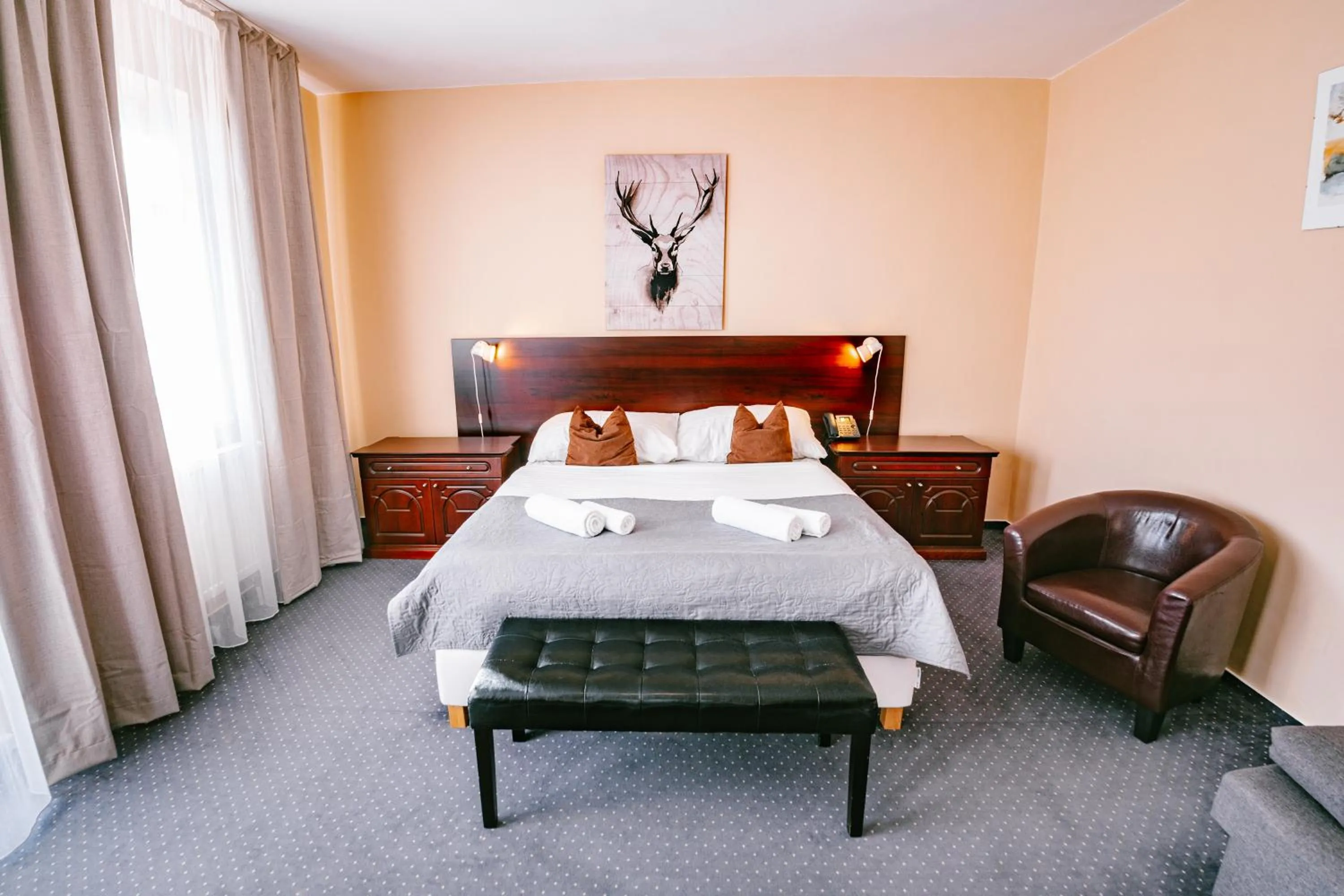 Bed in Greenwood hotel