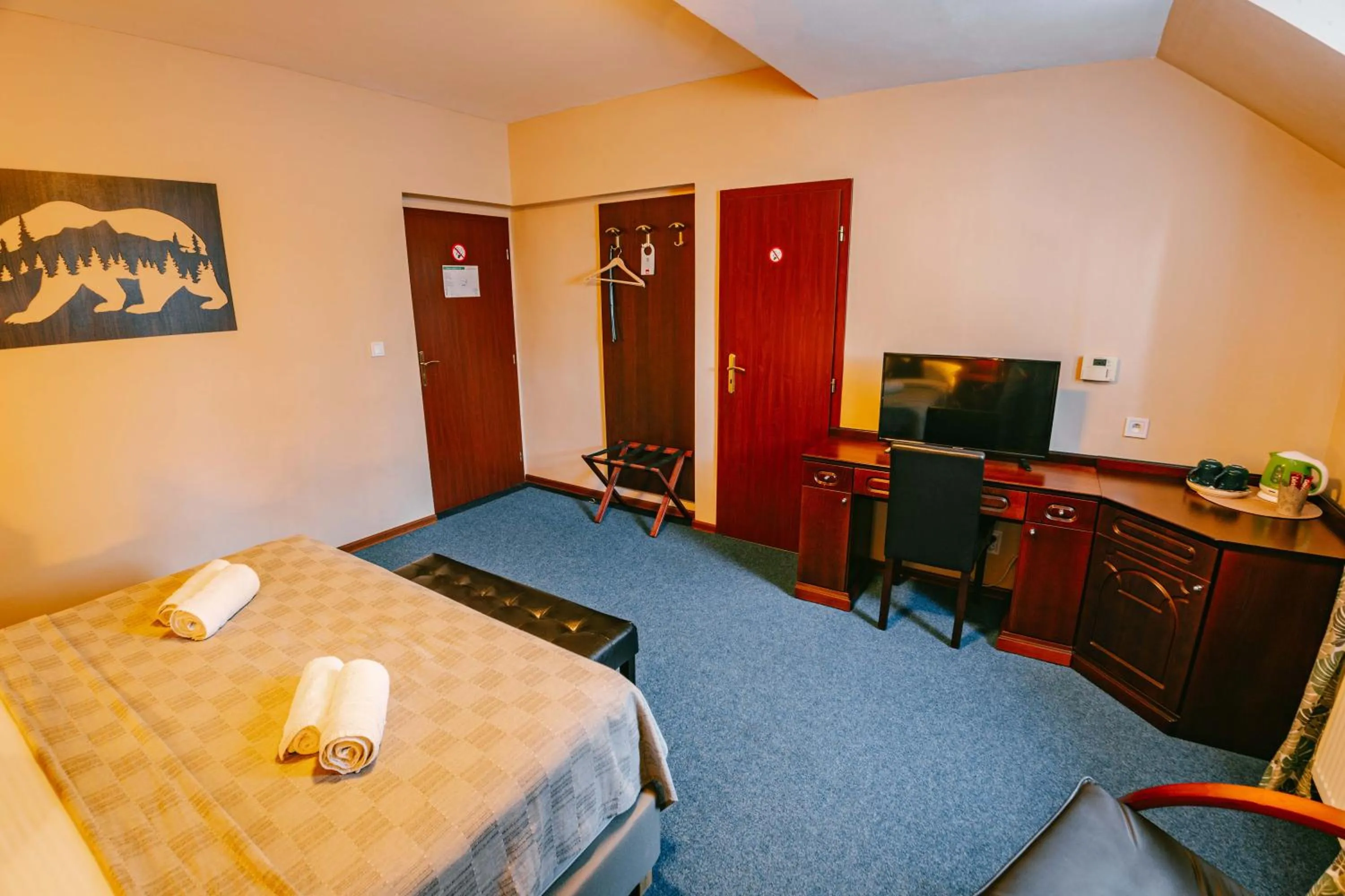 Bed in Greenwood hotel