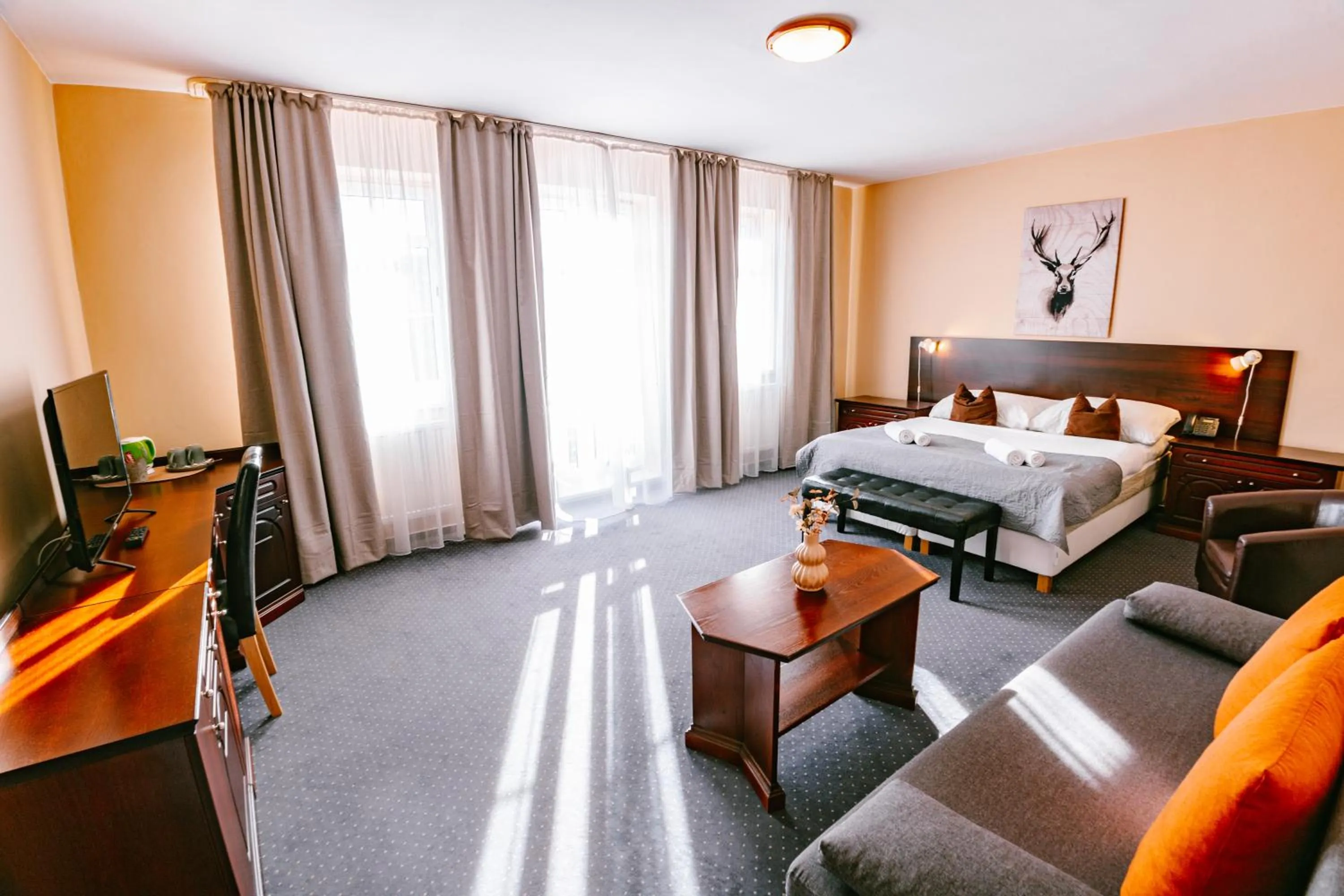 Bed in Greenwood hotel